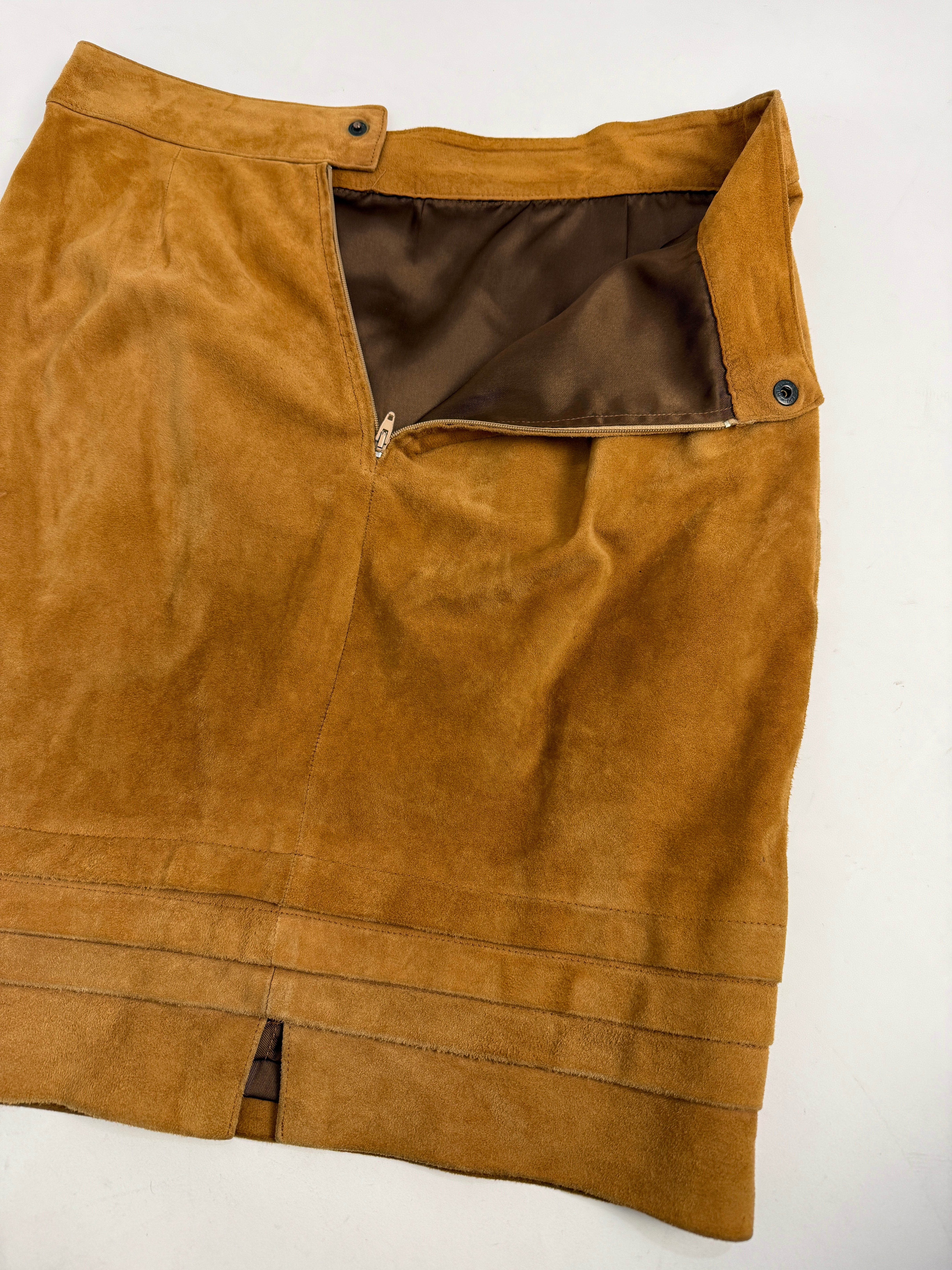Gonna a tubino in camoscio vintage - Fangovintage