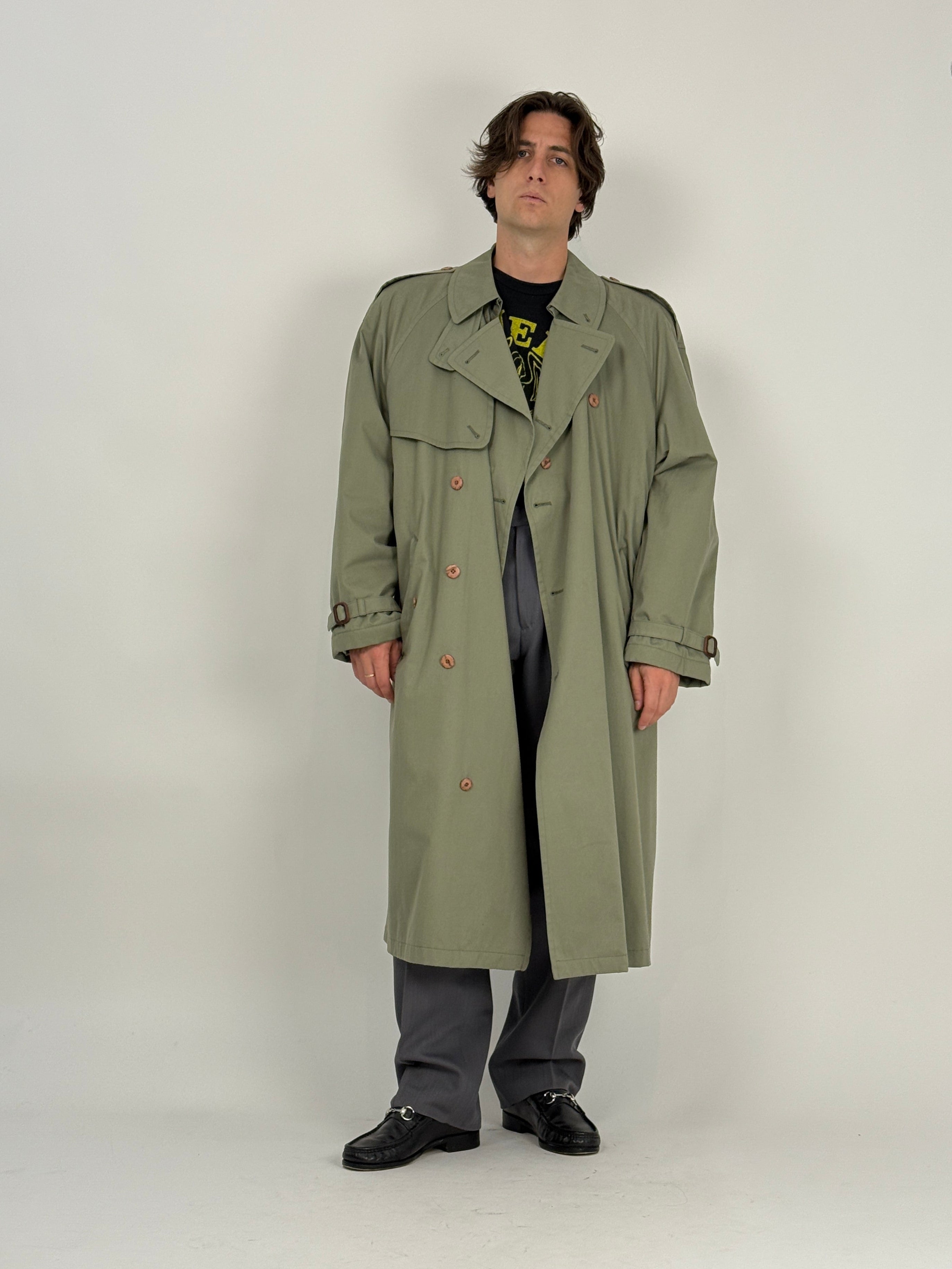 Trench anni '80 con calda fodera