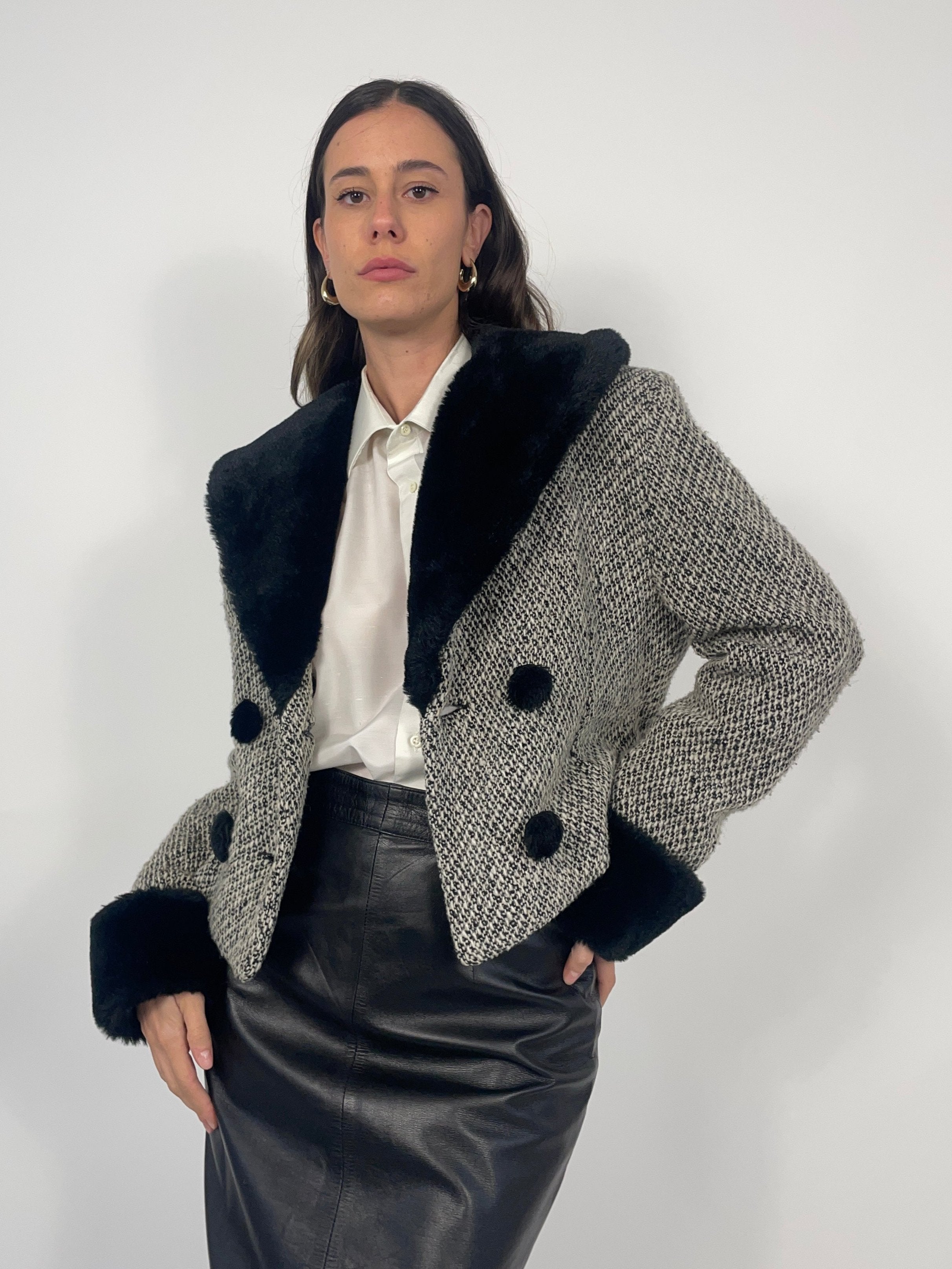 giacca-cropped-vintage-in-lana-colore-bianco-e-nero-donna