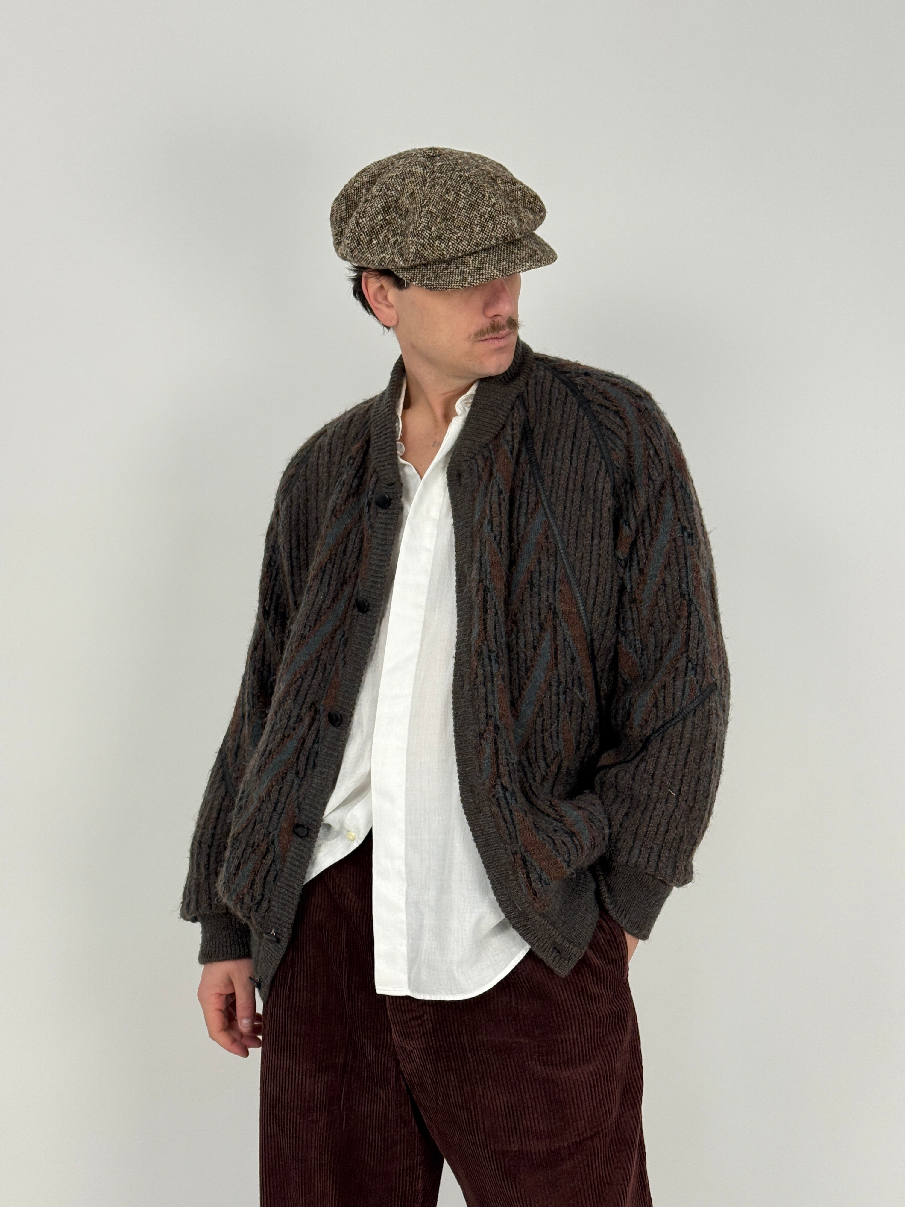 Cardigan in lana/mohair primi anni '80