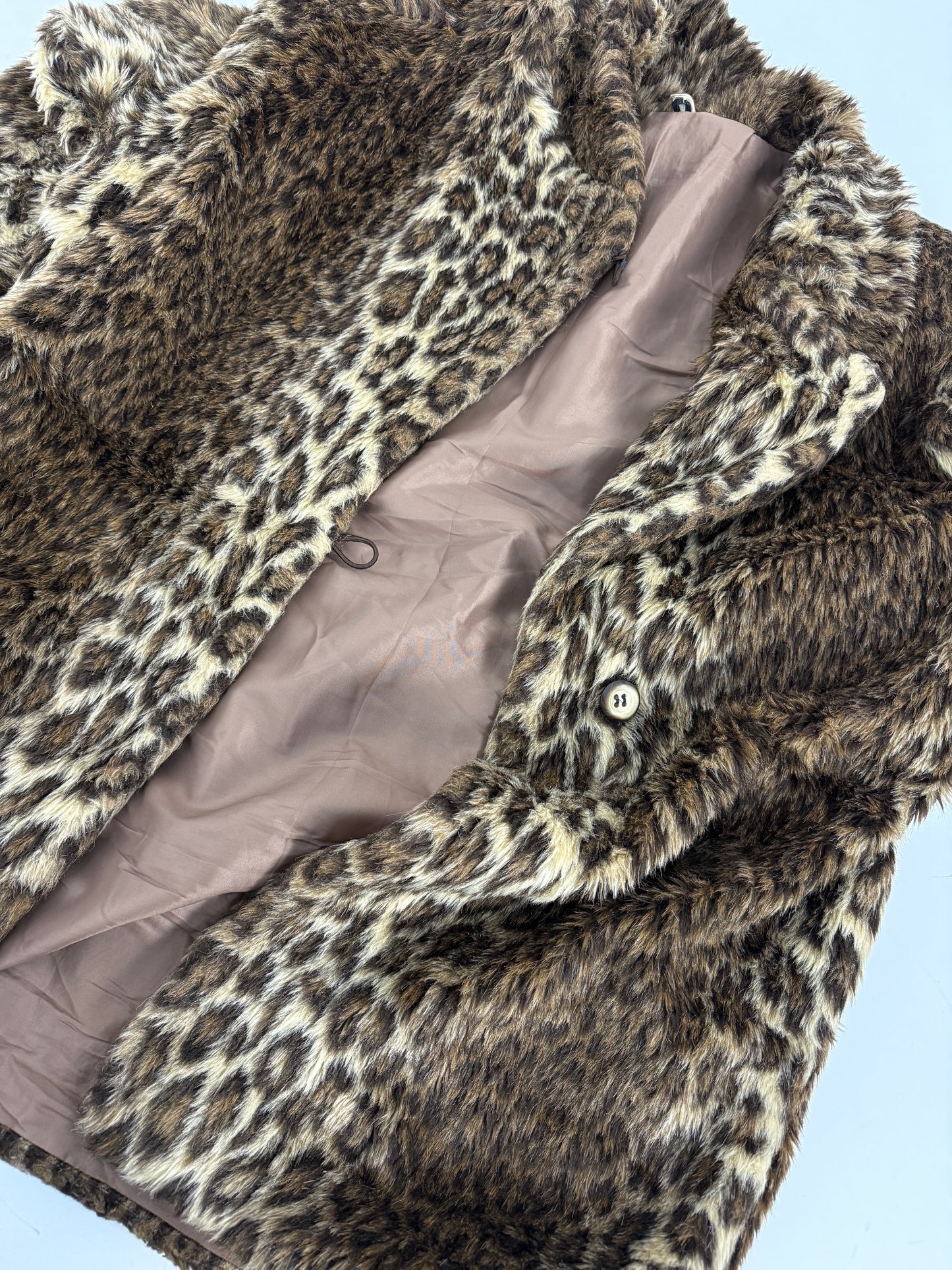 Cappotto leopardato in eco pelliccia anni ’70