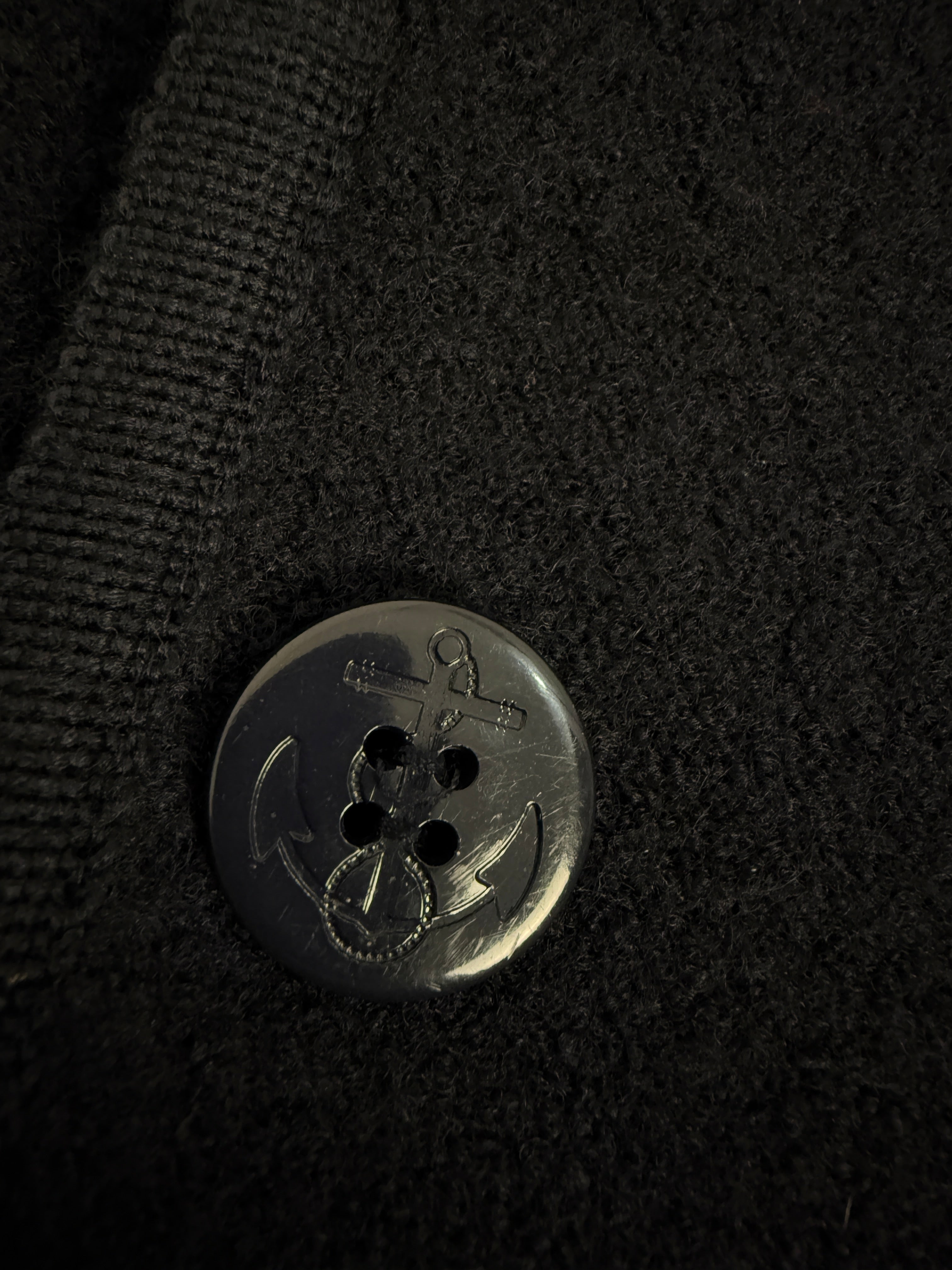 Giacca in lana blu navy anni '80