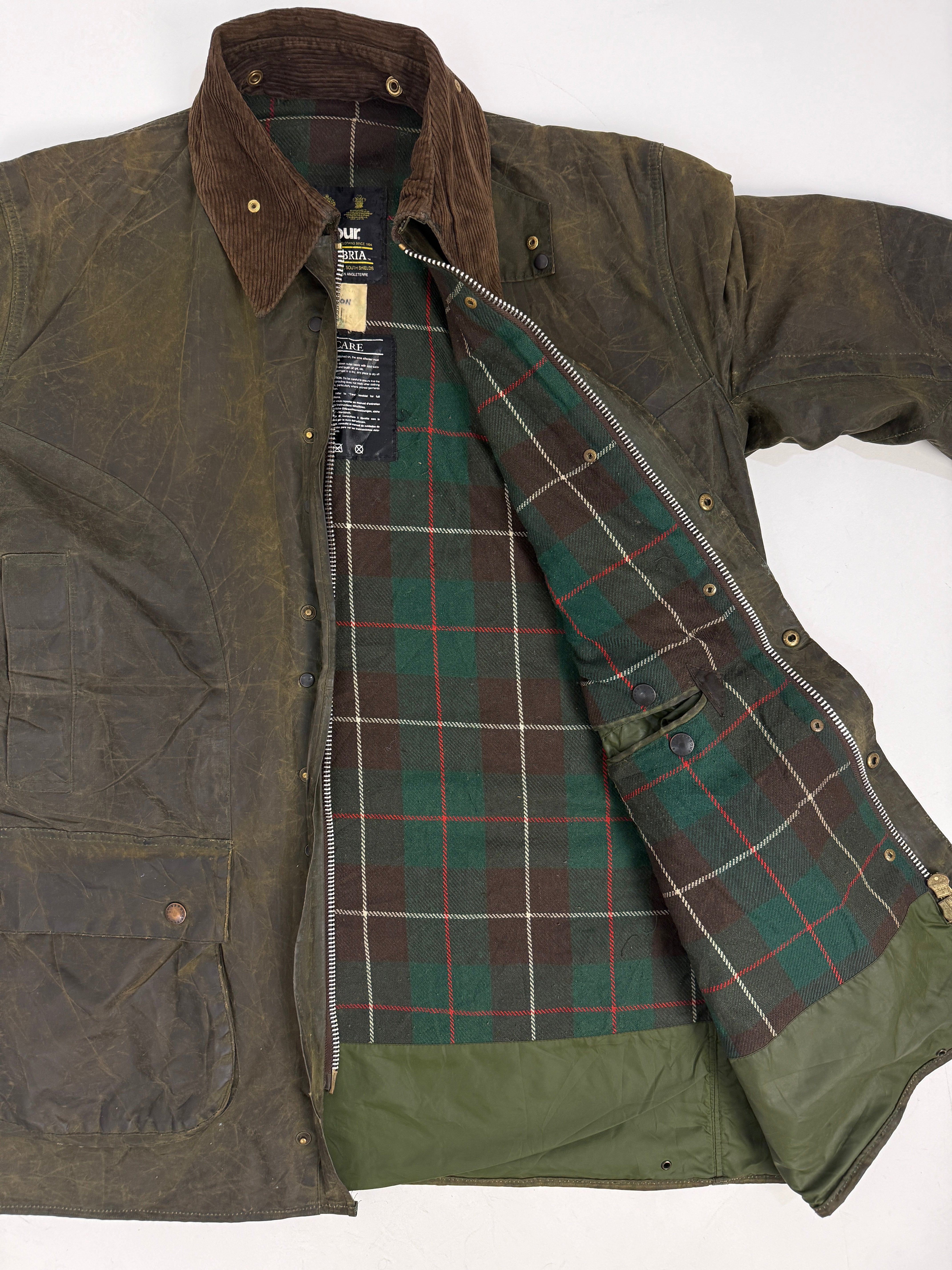 Giacca Barbour Northumbria vintage C42/L - Waxed jacket verde