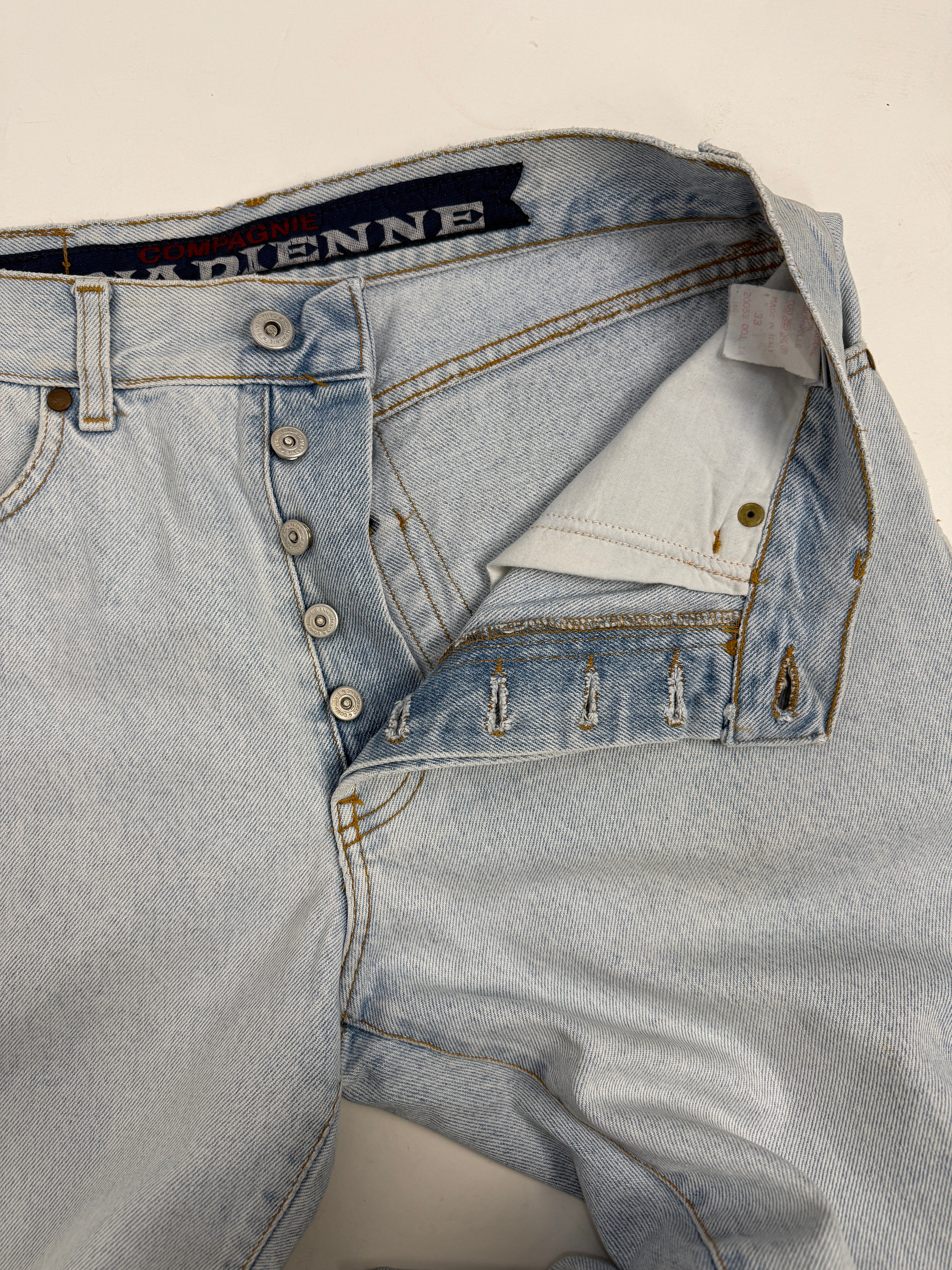 Jeans vintage Light Wash con ricami
