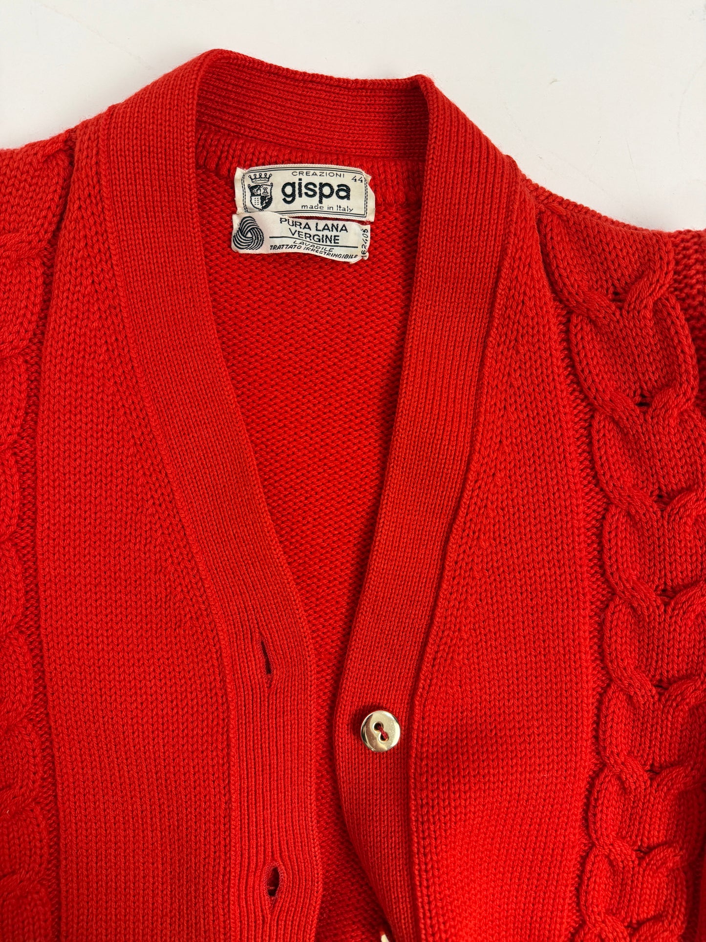 Cardigan in pura lana anni '70