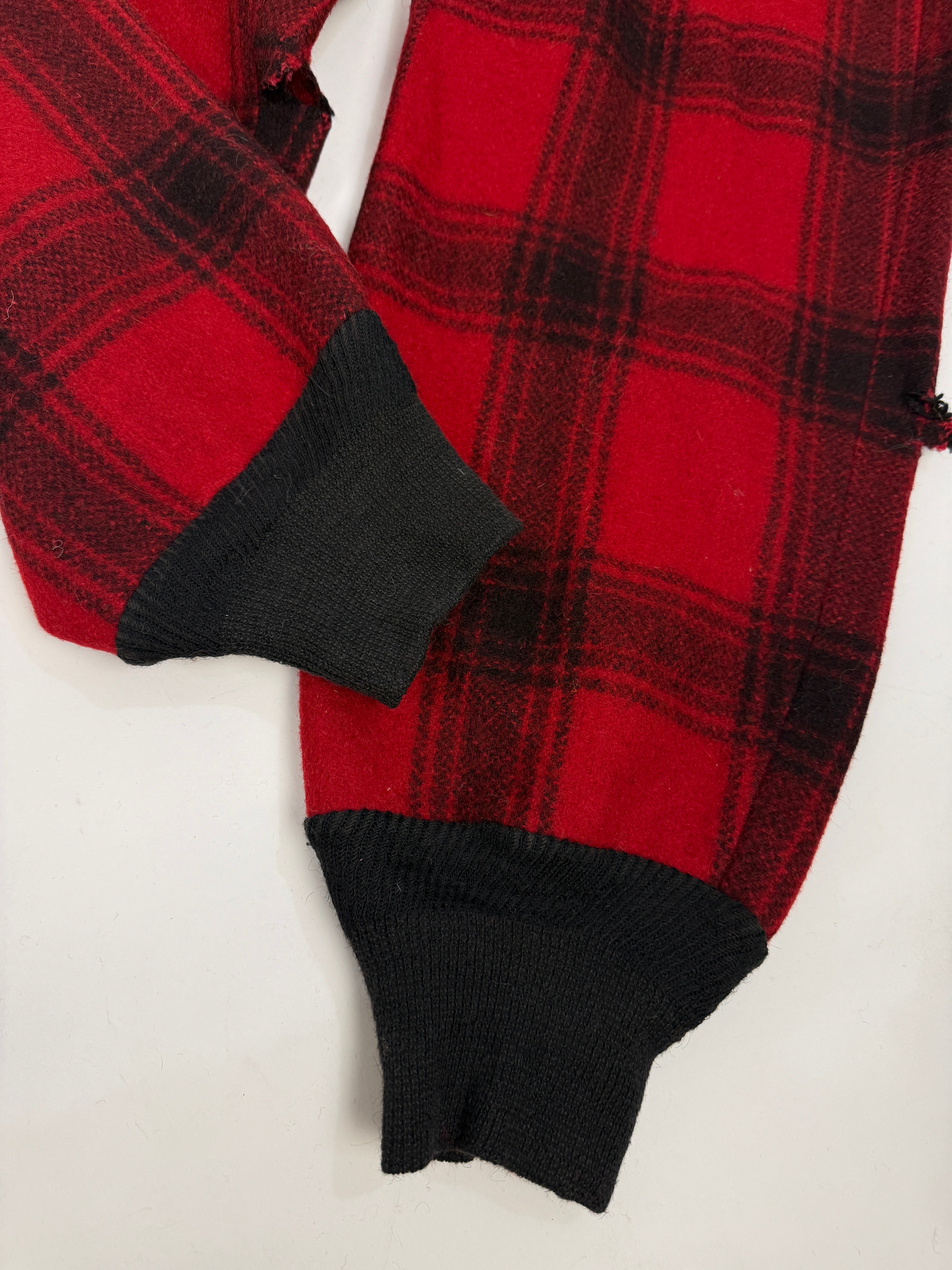 Pantaloni da Caccia in Lana Buffalo Plaid Rosso/Nero – Anni ’50/’60