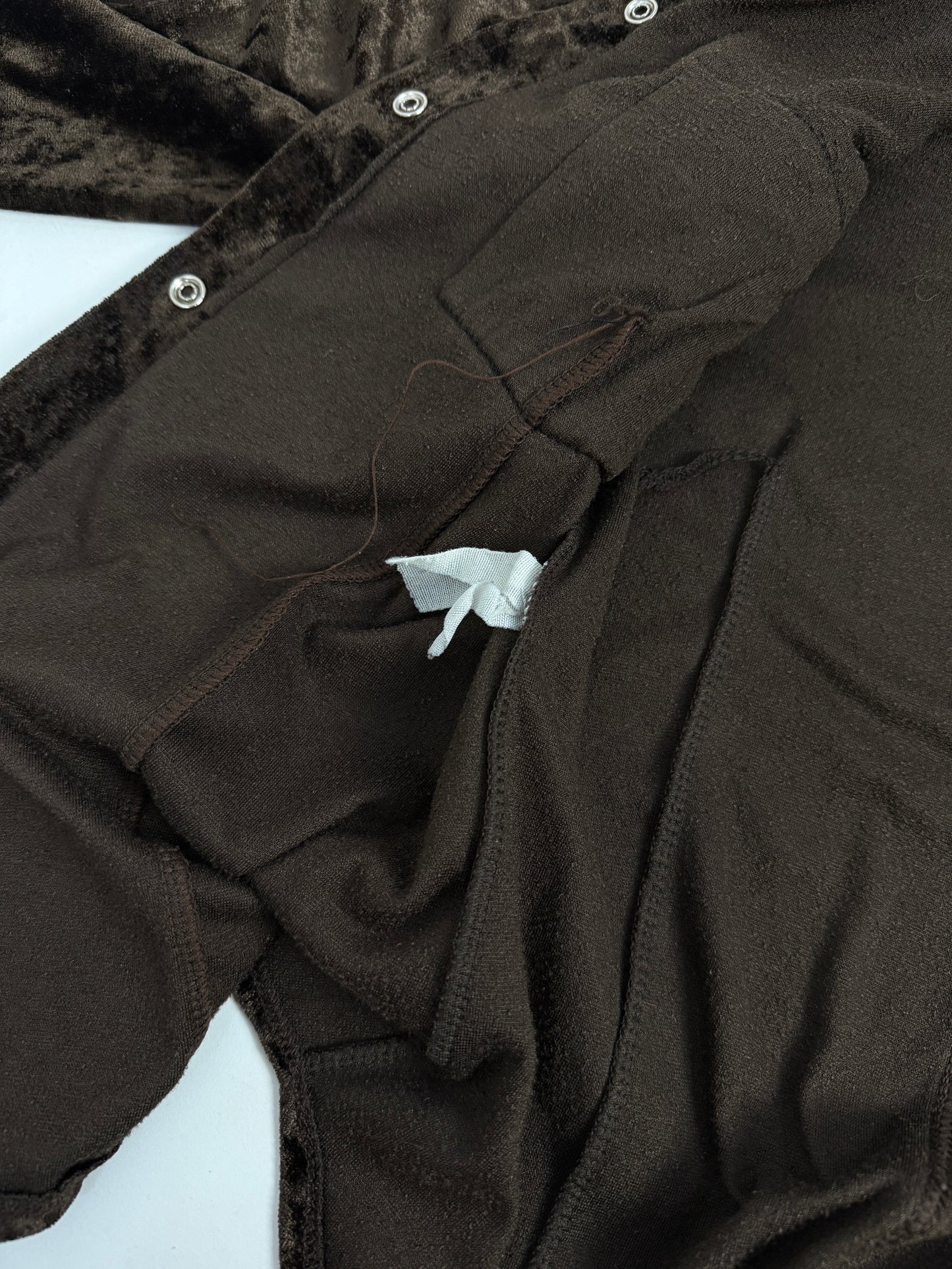 Camicia anni '70 in velluto elastan