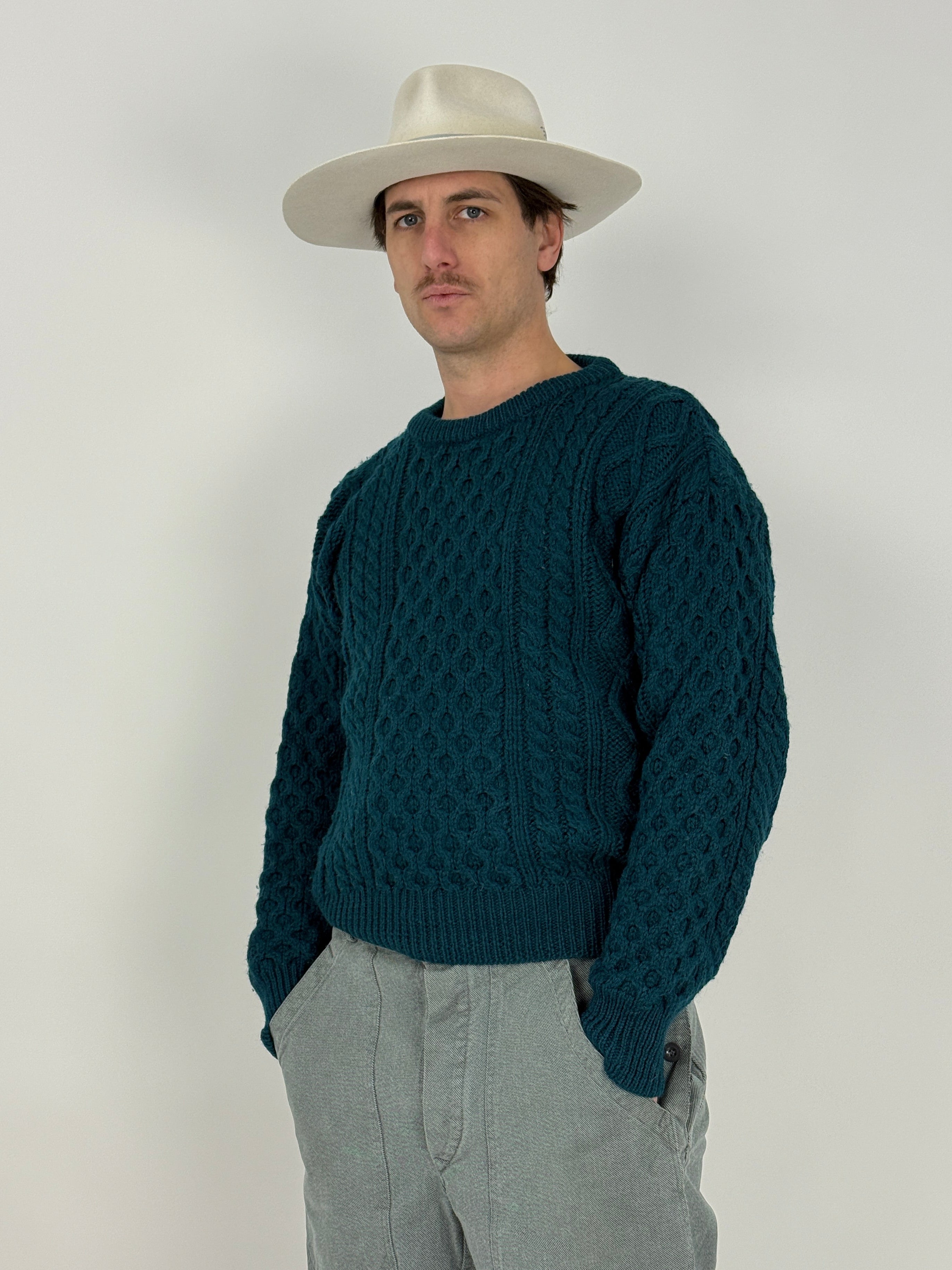 maglione-in-lana irlandese-verde