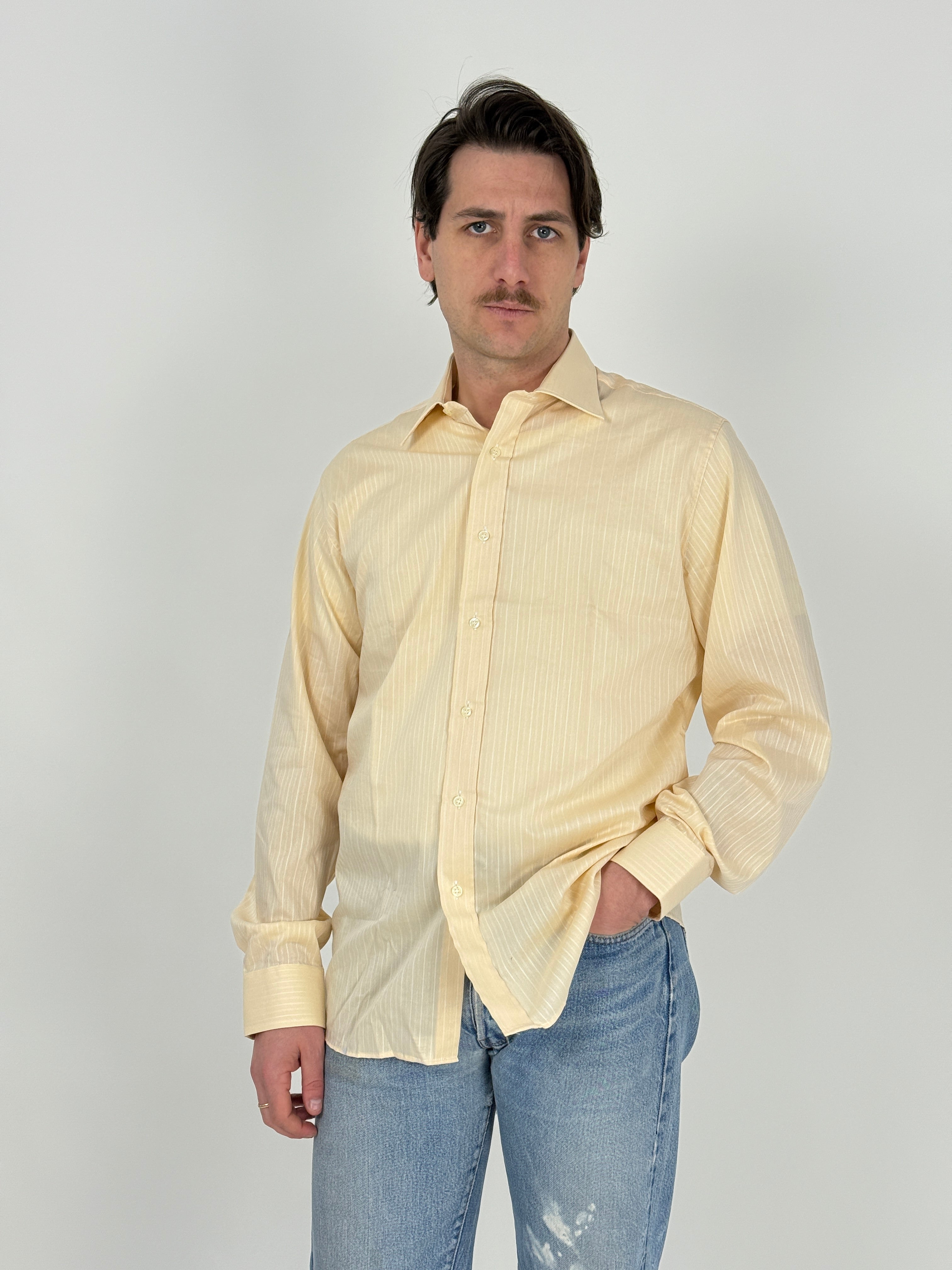 Camicia in cotone a righe