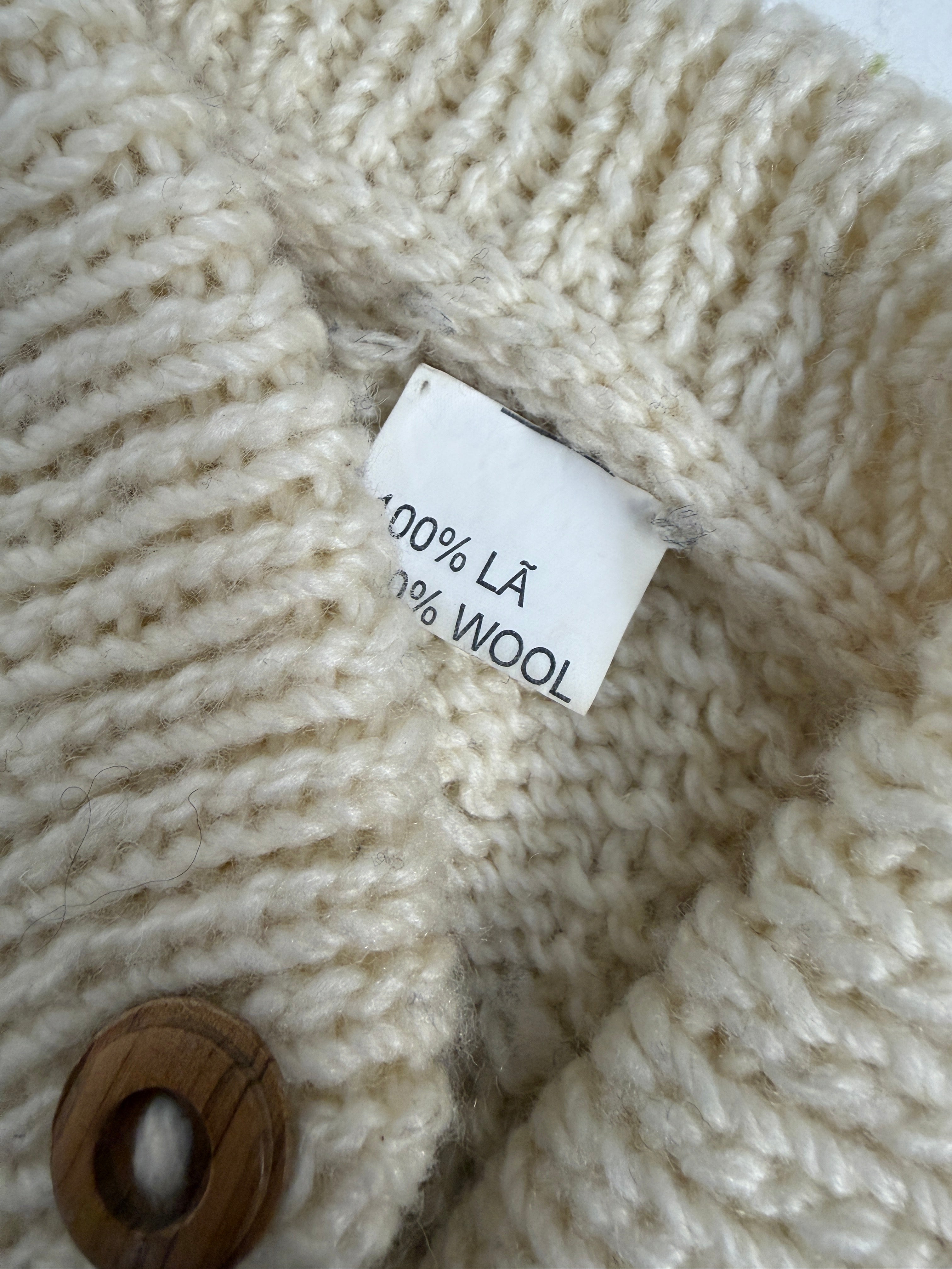 Cardigan vintage in lana intrecciata