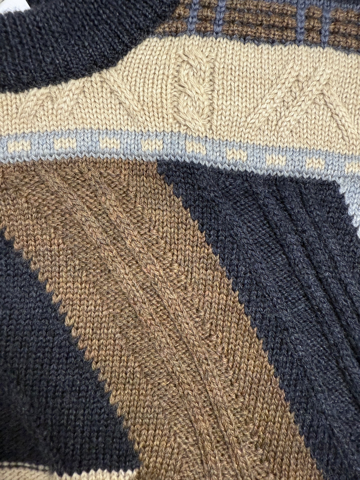 Maglione vintage geometrico jacquard