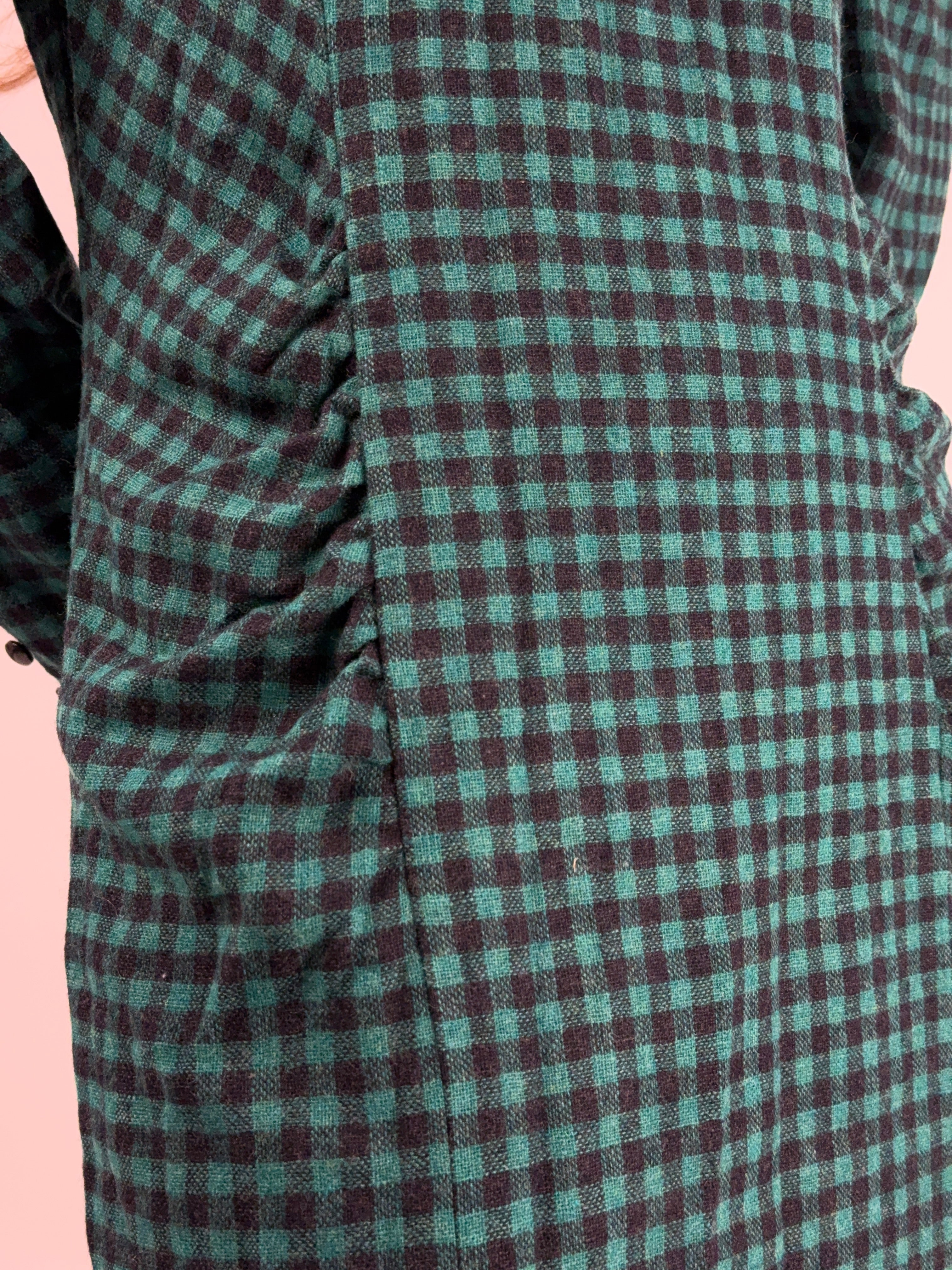 Abito Luisa Spagnoli in lana a quadretti anni '80