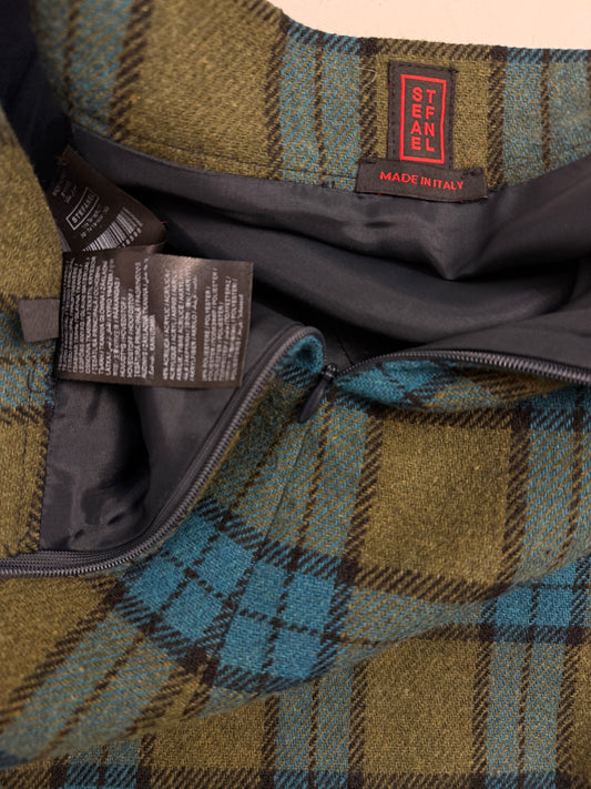 Gonna Stefanel in misto lana tartan