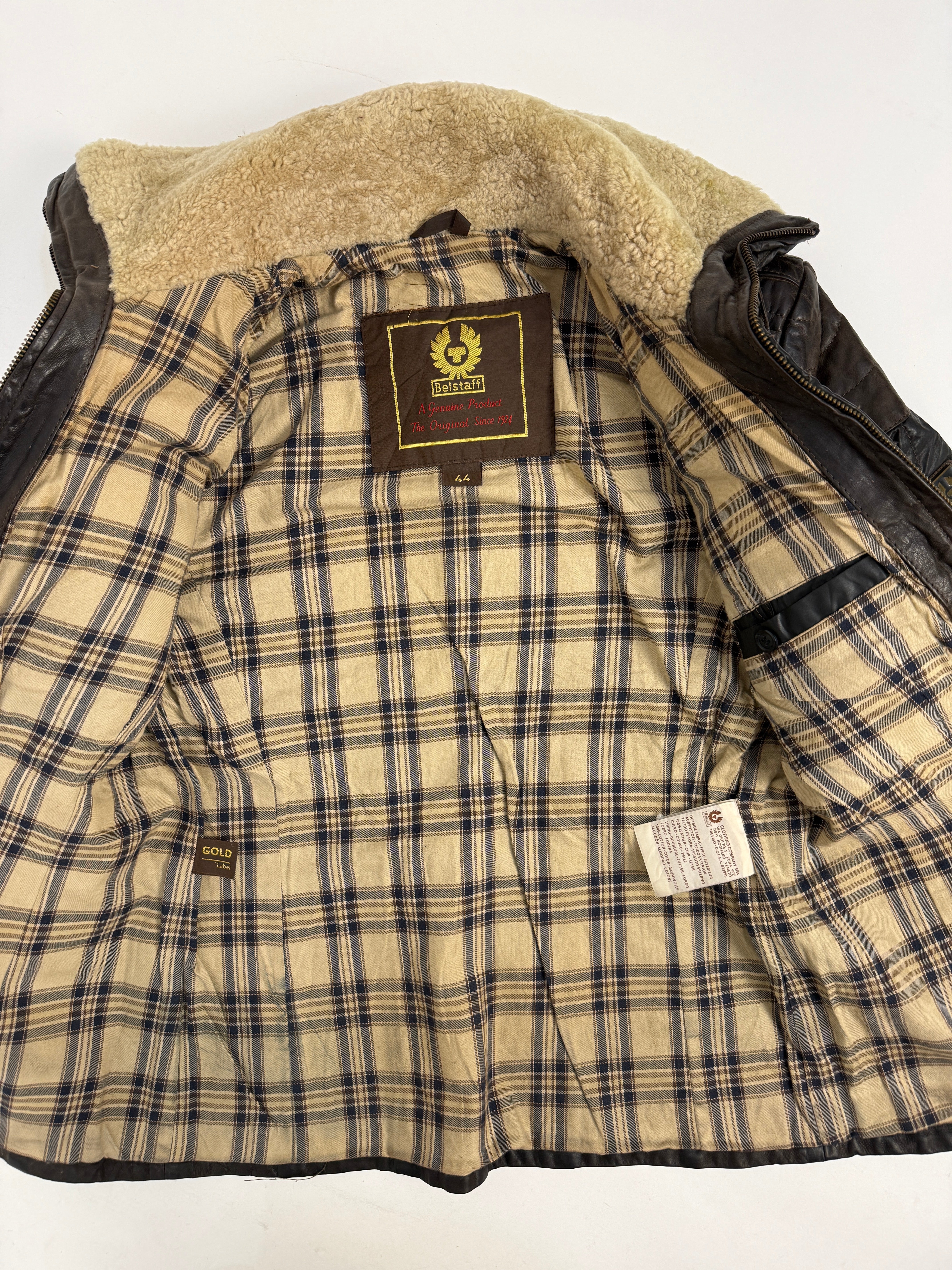 Giacca Belstaff GOLD LABEL anni '90- trapuntata in pelle - Fangovintage