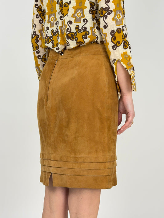 gonna-in-camoscio-vintage