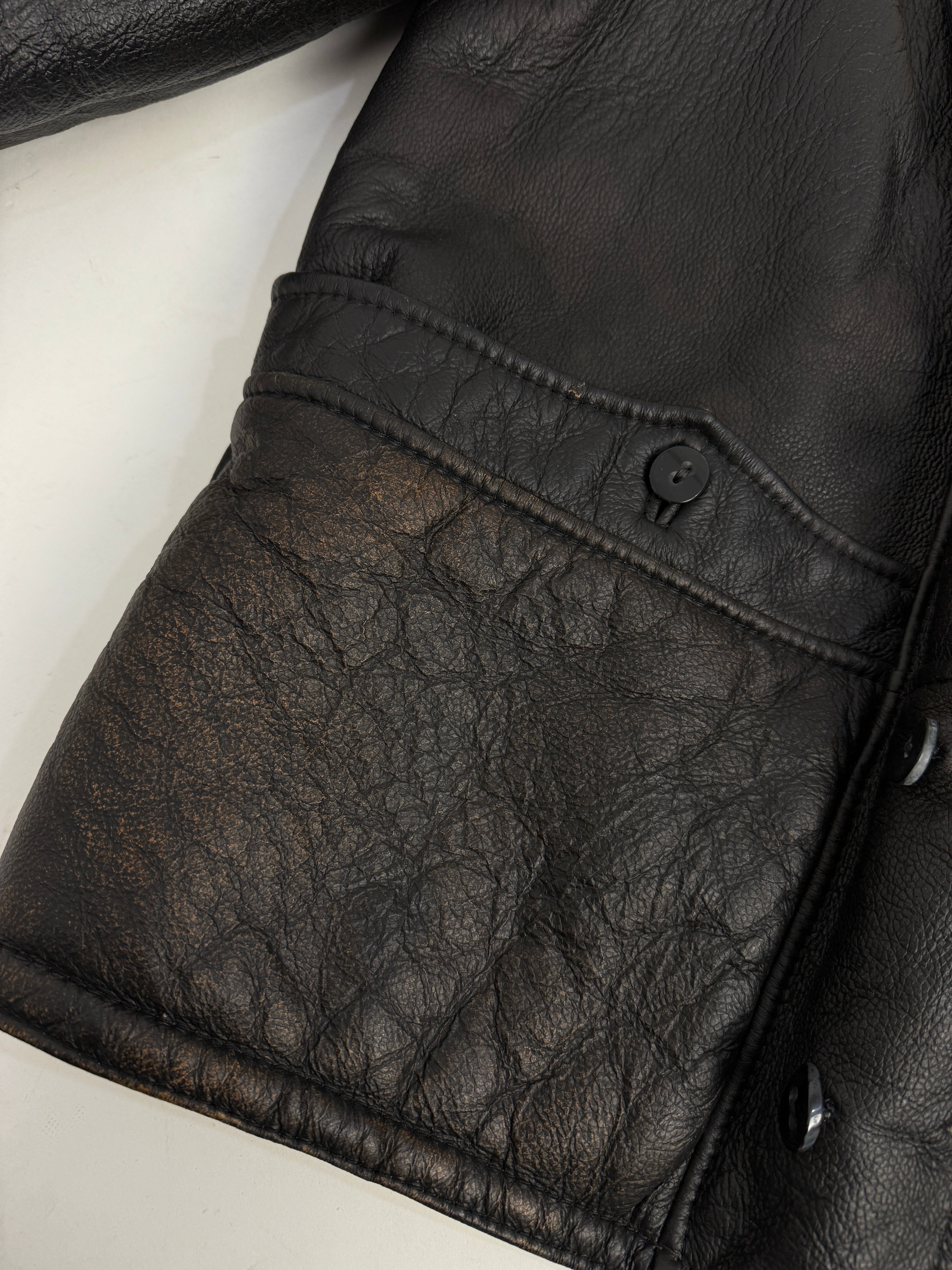 Giacca shearling con interno in montone anni '80