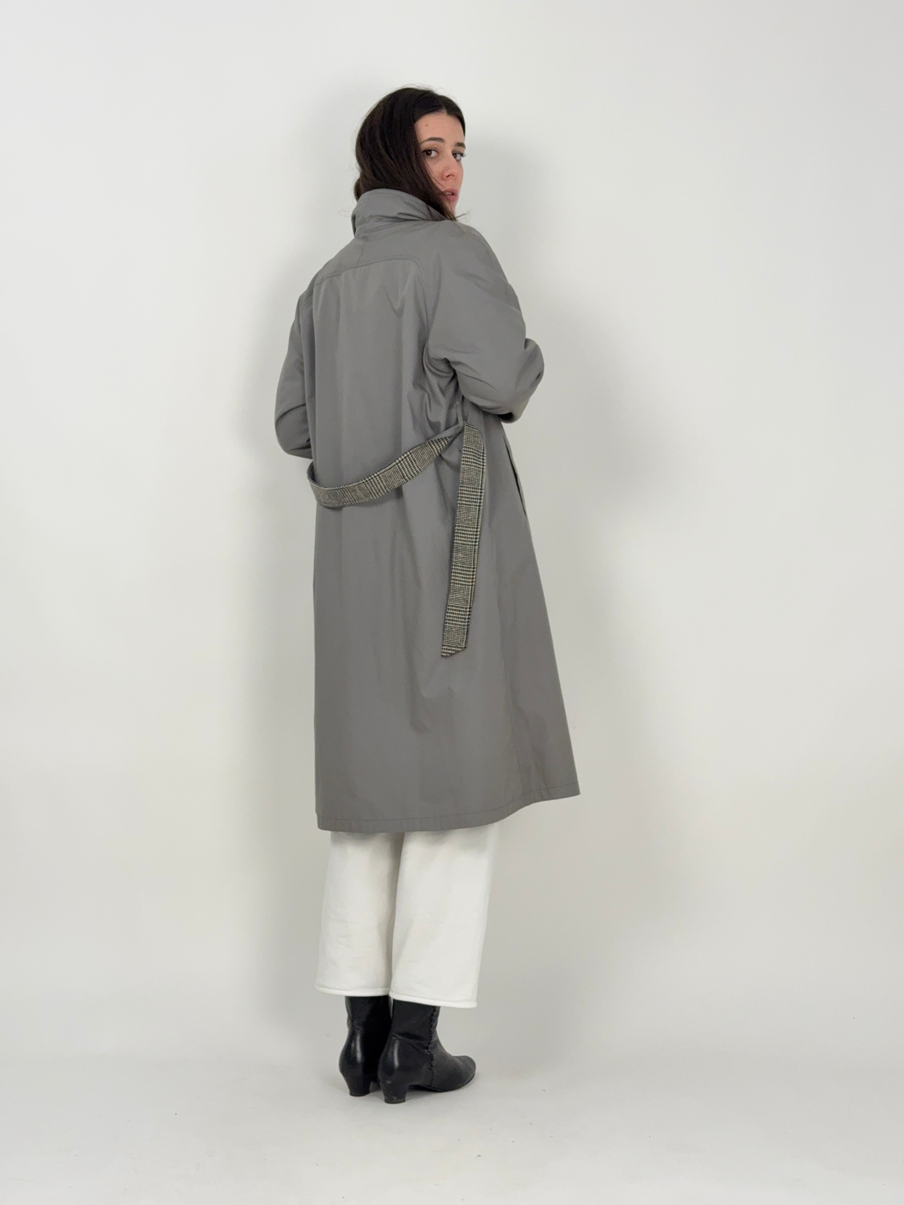 Cappotto reversibile sartoriale-Check Principe di Galles - Fangovintage