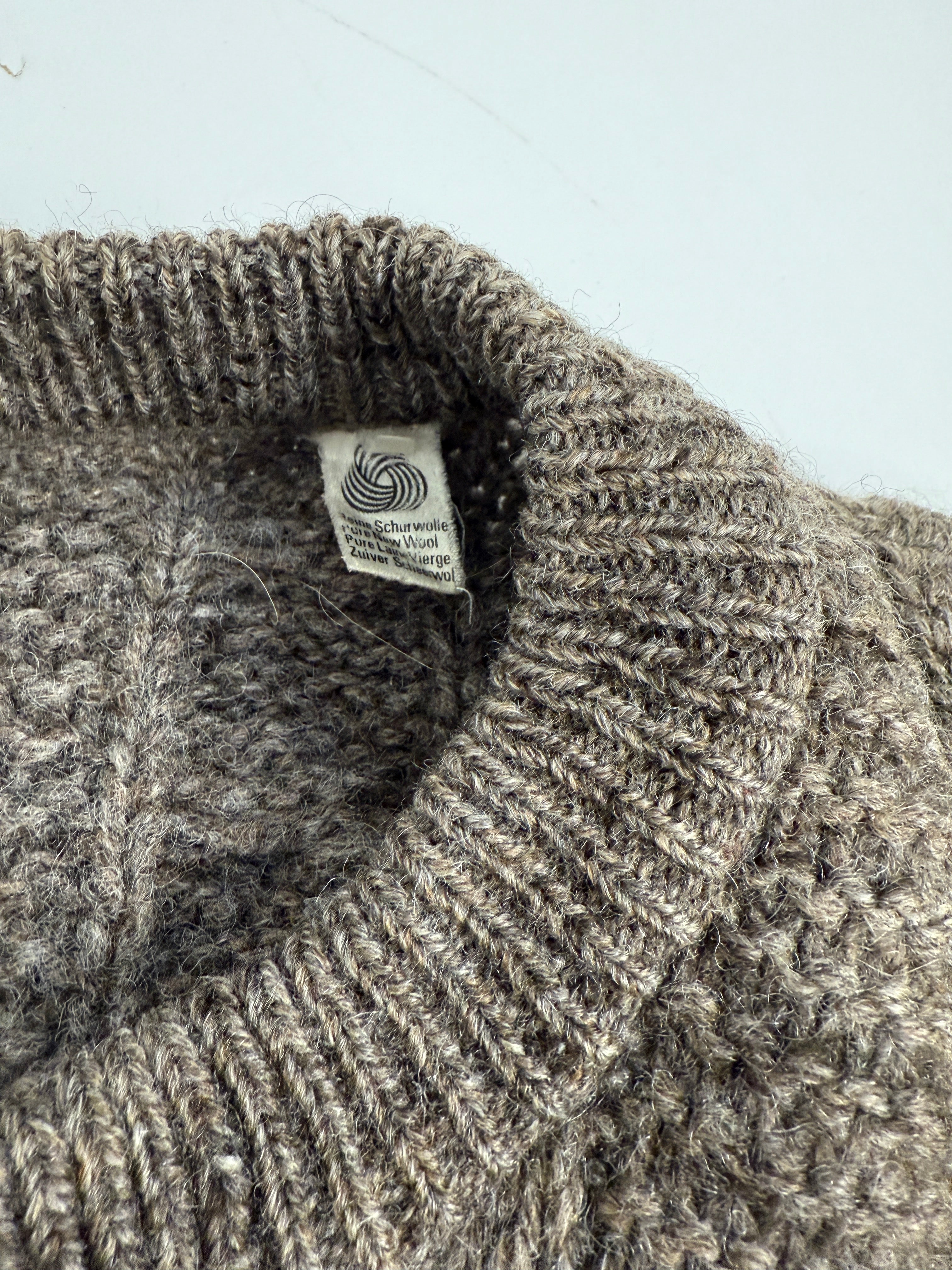 Cardigan in lana intrecciata chunky knit heritage