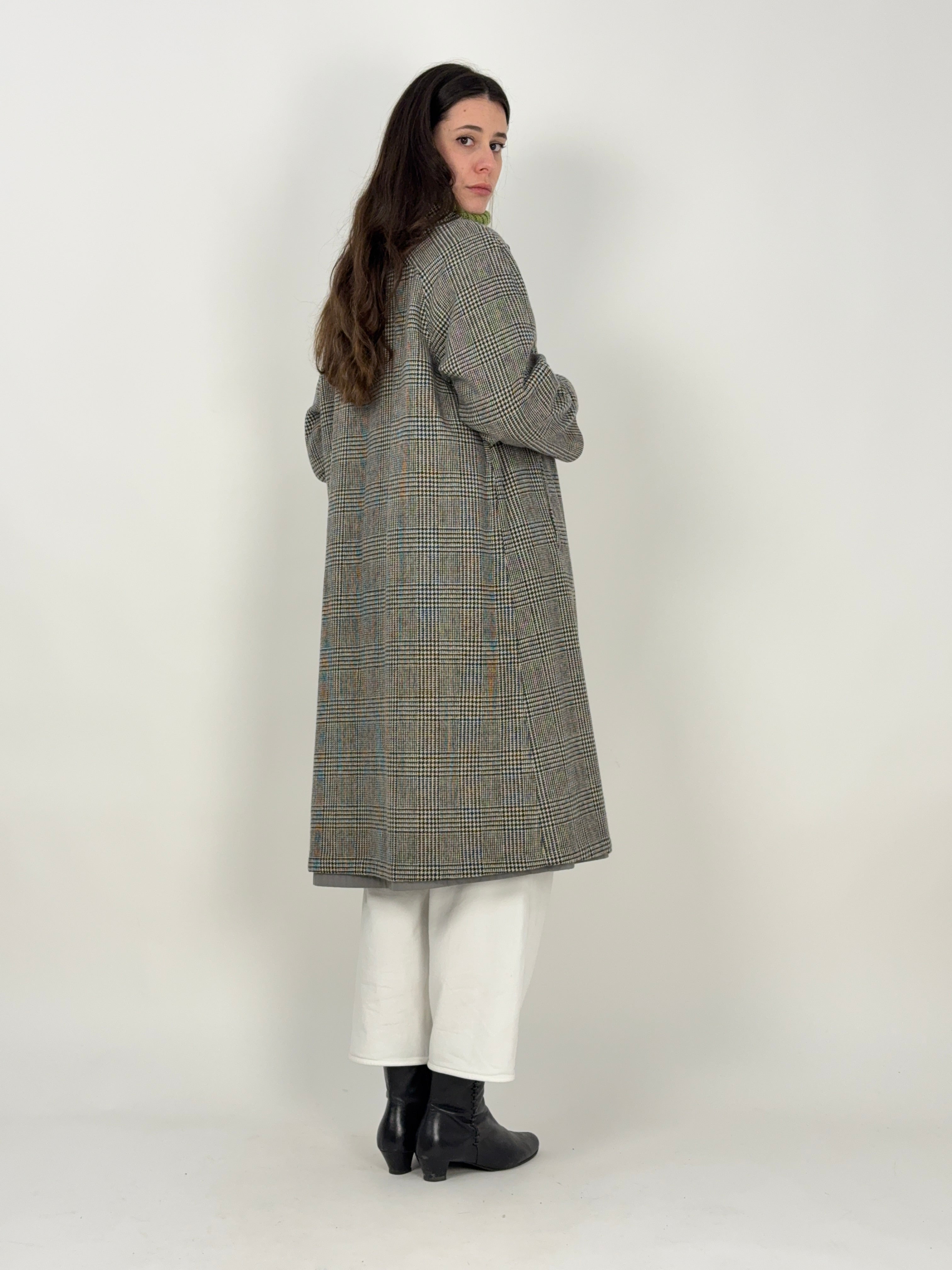 Cappotto reversibile sartoriale-Check Principe di Galles - Fangovintage