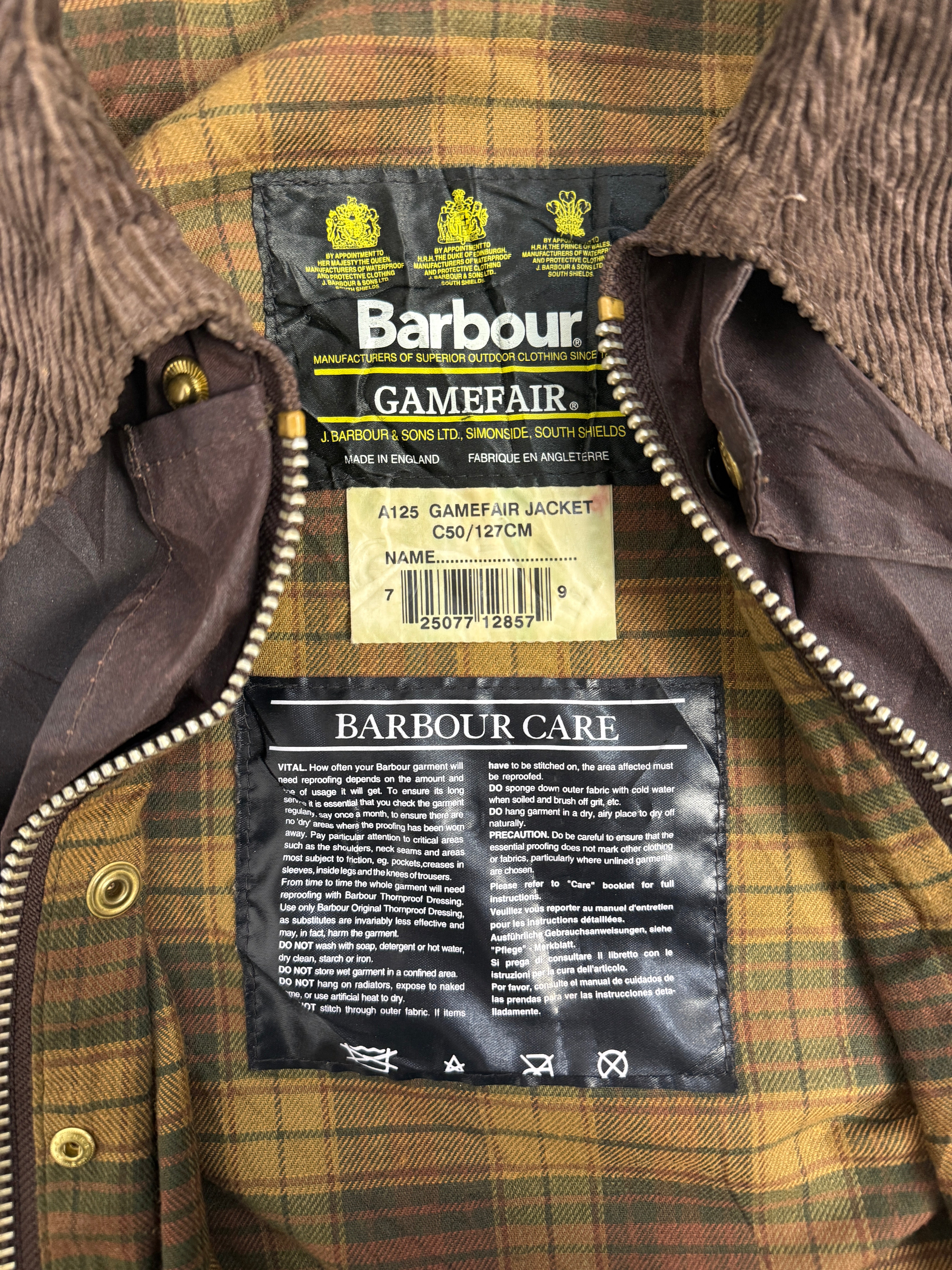 Barbour Gamefair C50/127CM - Waxed jacket Marrone
