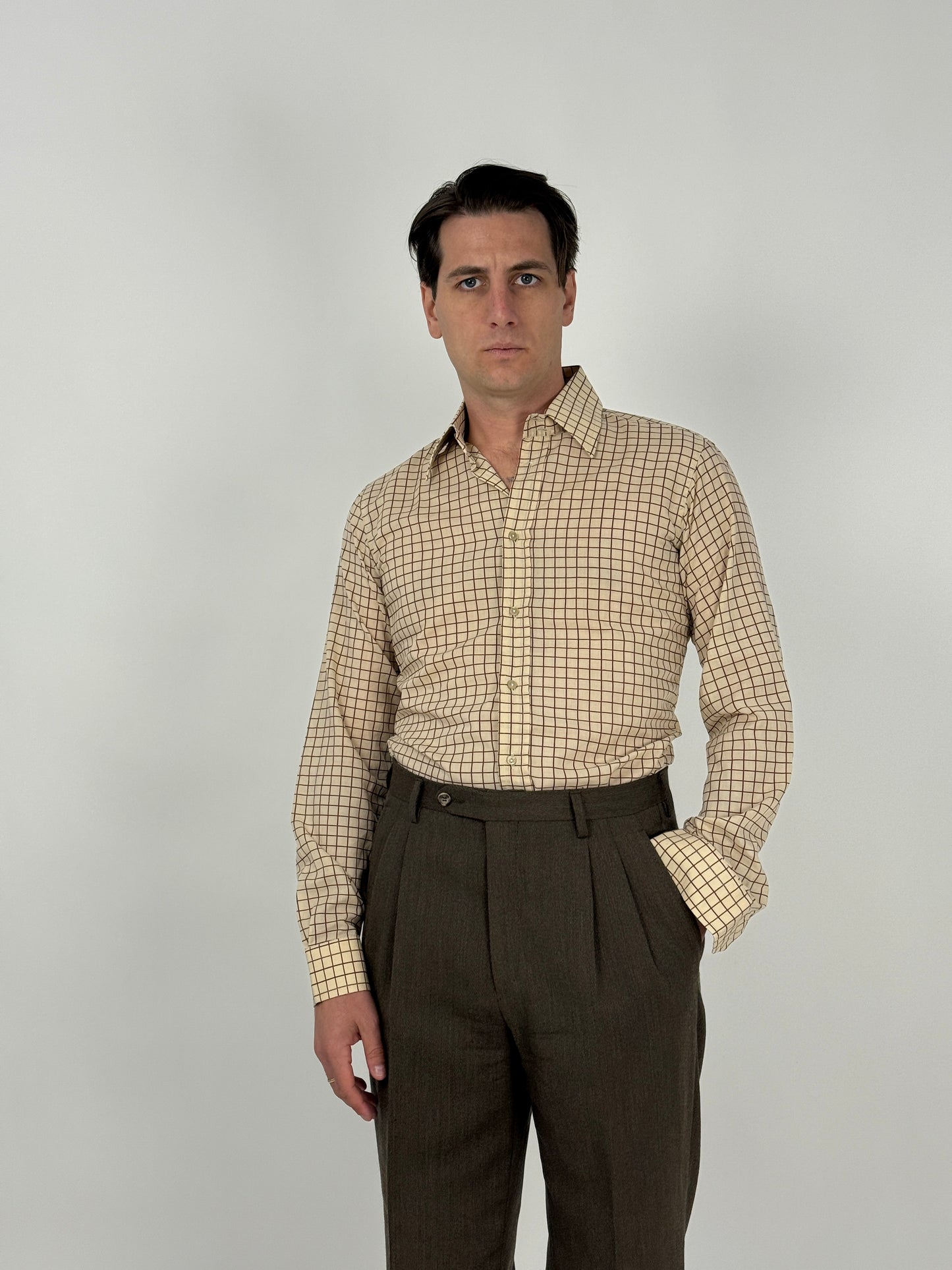 Camicia a quadri anni '70