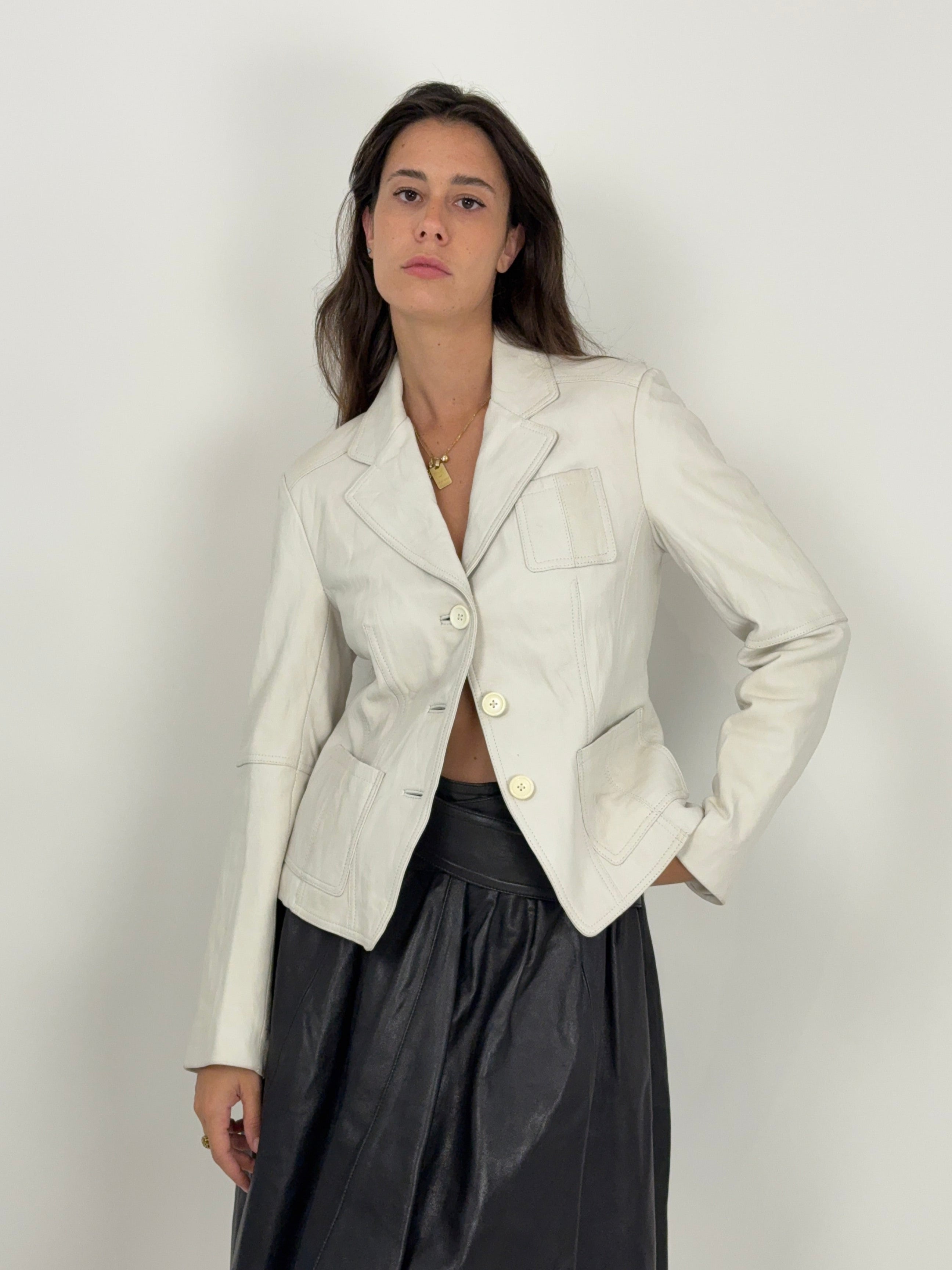 giacca-in-vera-pelle-bianca-vintage-da-donna