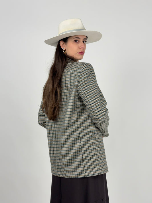 Blazer in lana pied de poule