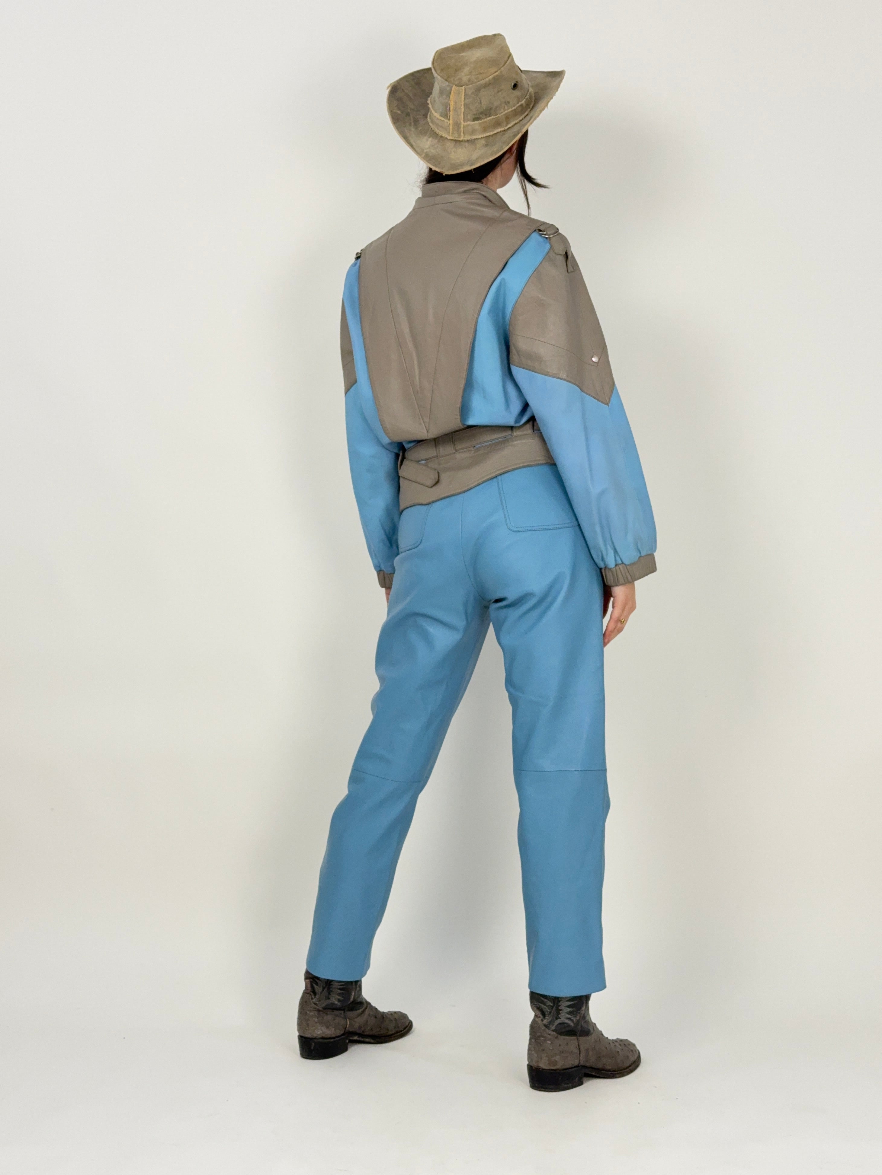 Completo Stellar anni ‘80 vera pelle - Giacca e pantalone