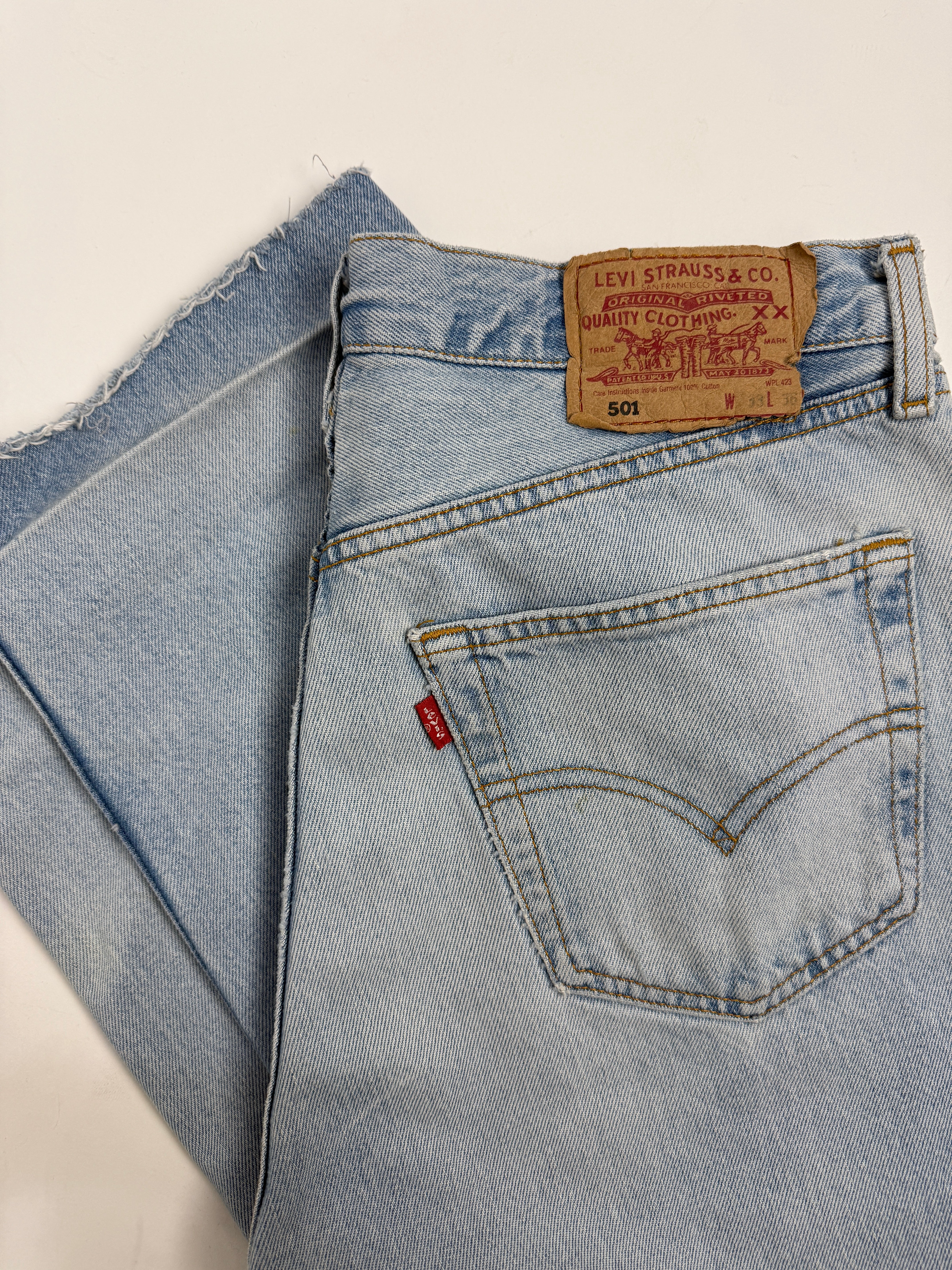 Jeans Levi's 501 - W33 L34 - Blu denim - Fangovintage