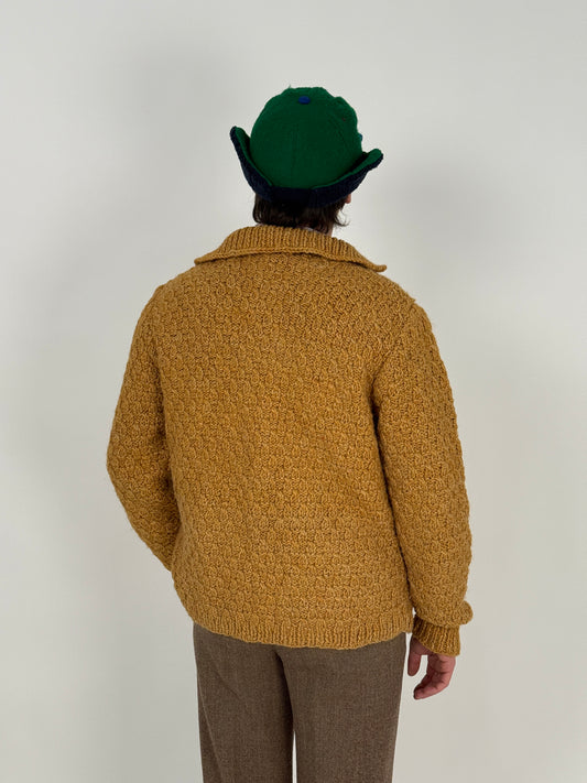 Cardigan chunky in anni '70 in lana