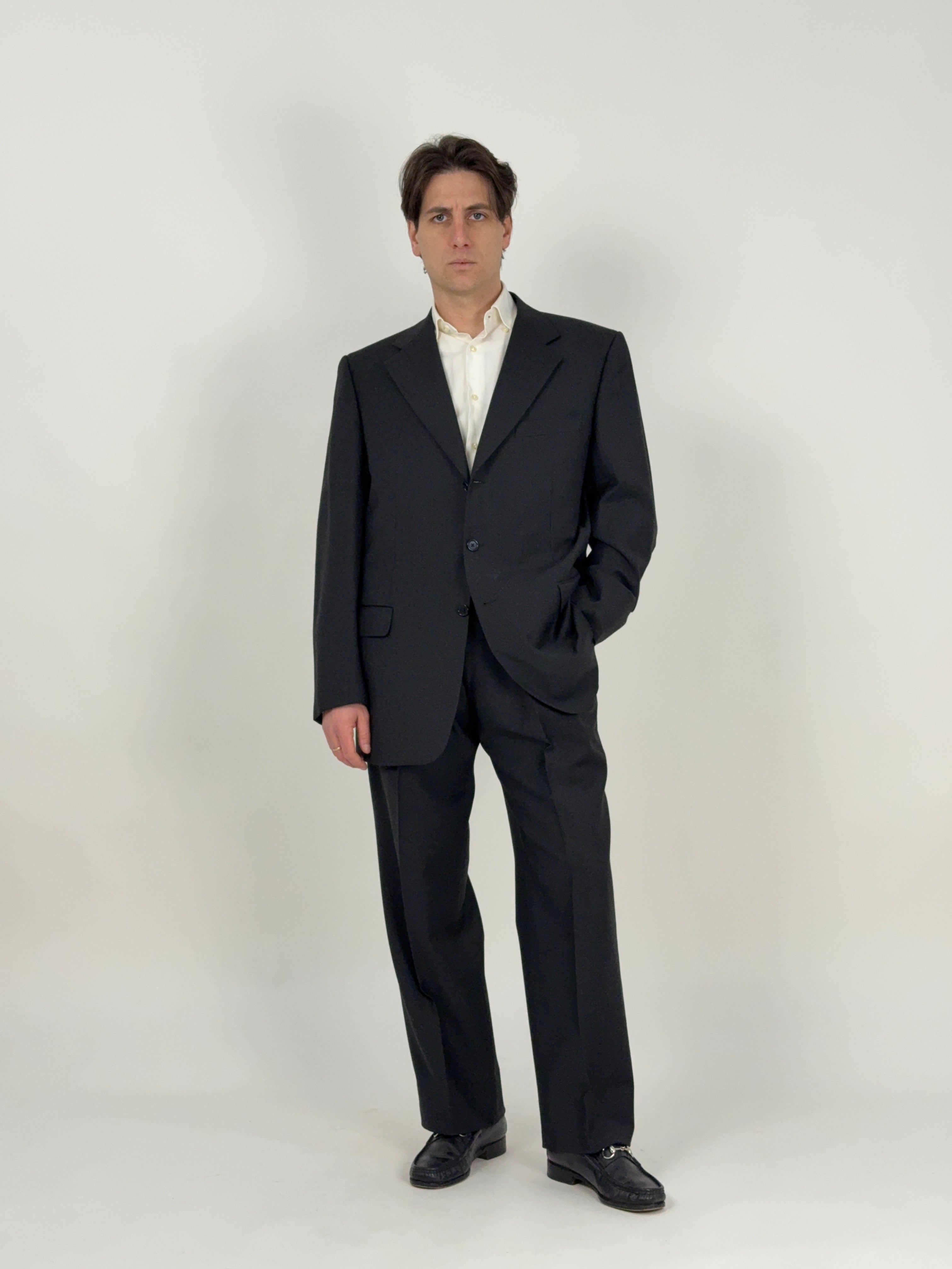 Completo sartoriale vintage in pura lana vergine