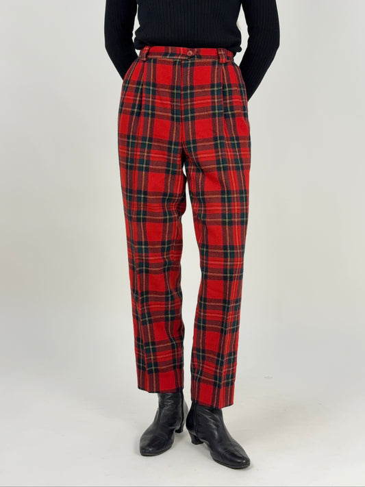 pantaloni-vintage-da-donna-tartan-rossi-anni-70-in-pura-lana-vergine