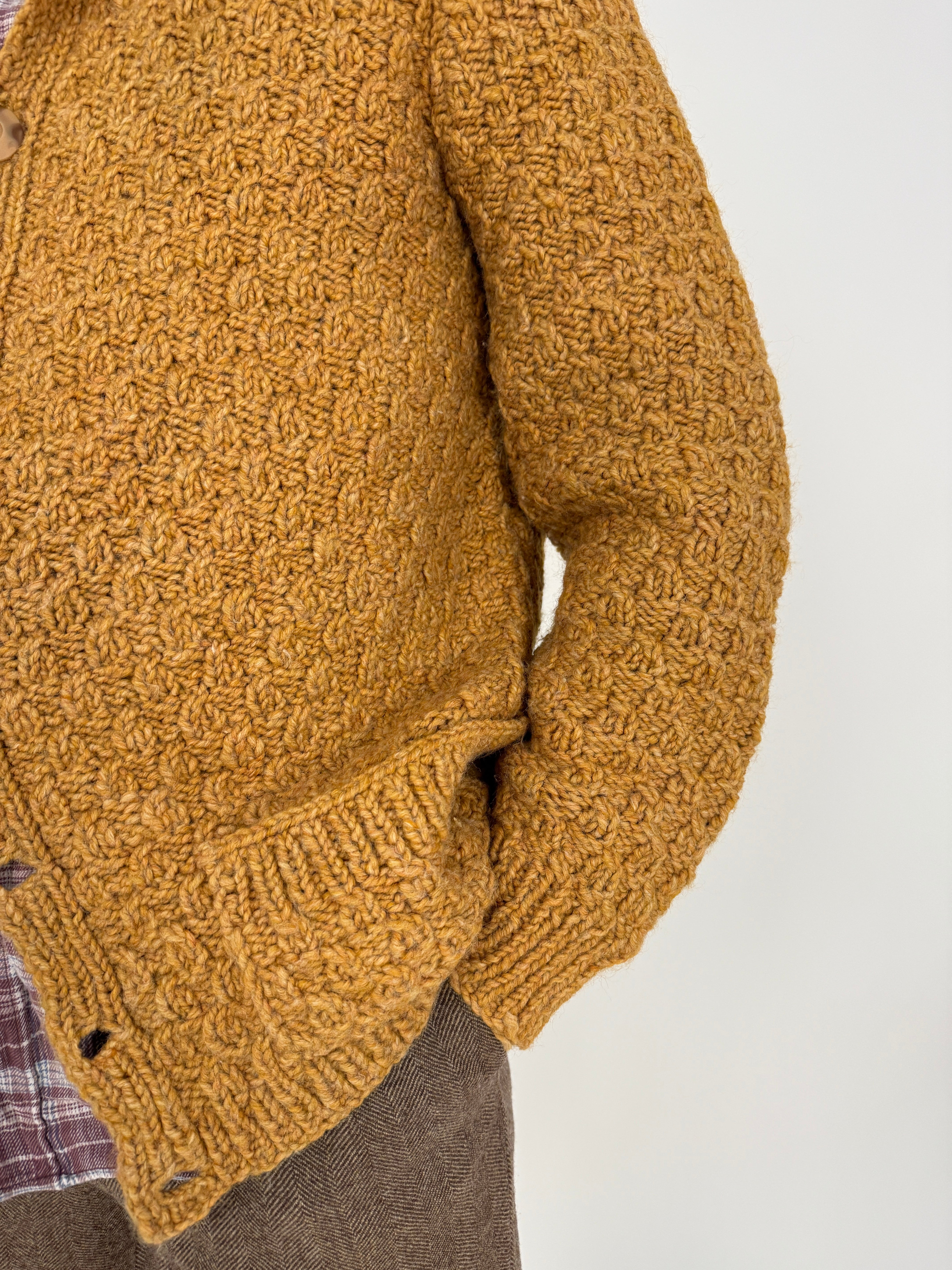 Cardigan chunky in anni '70 in lana