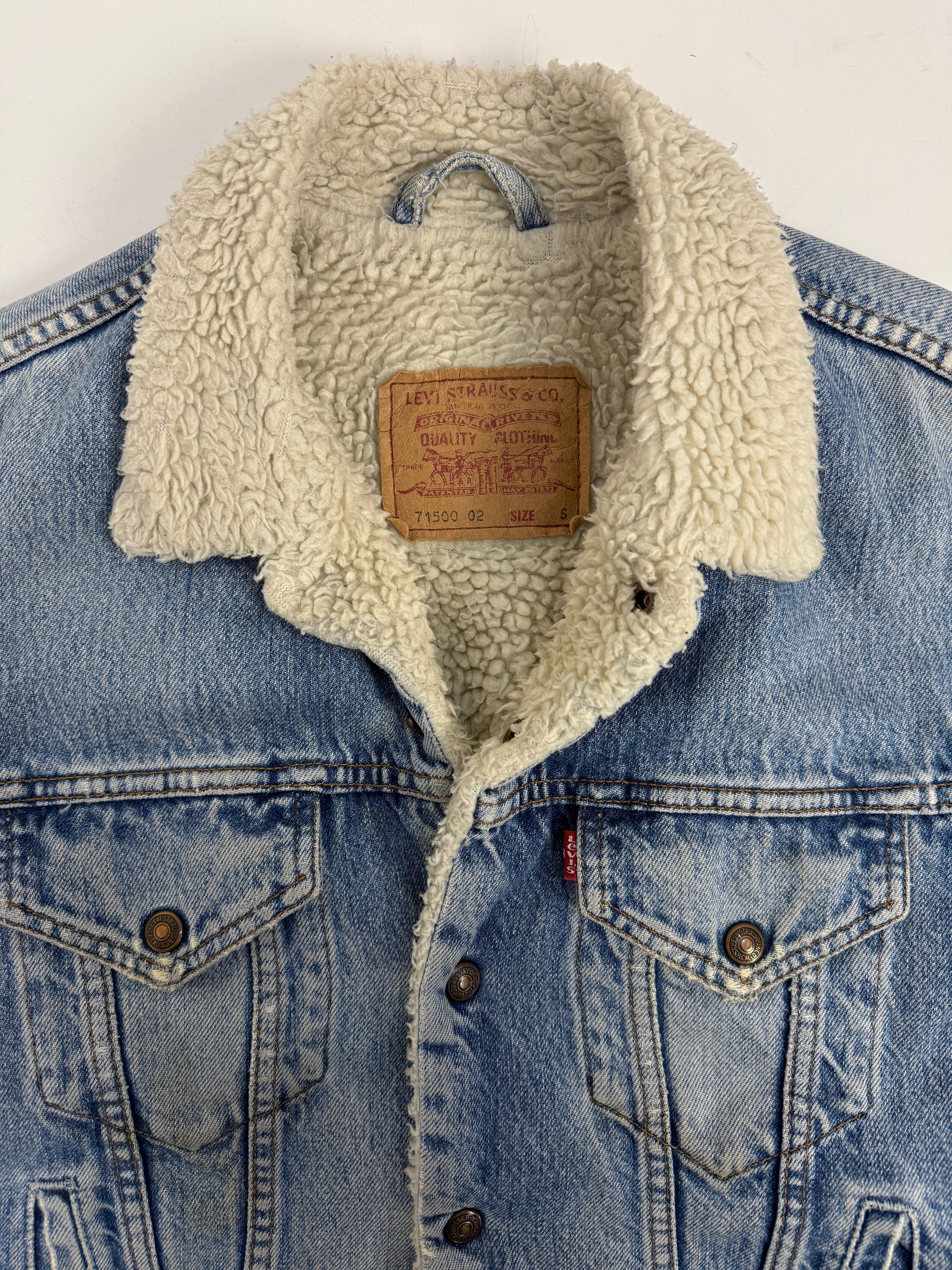 Levi's 71500 02 sherpa trucker denim jacket vintage