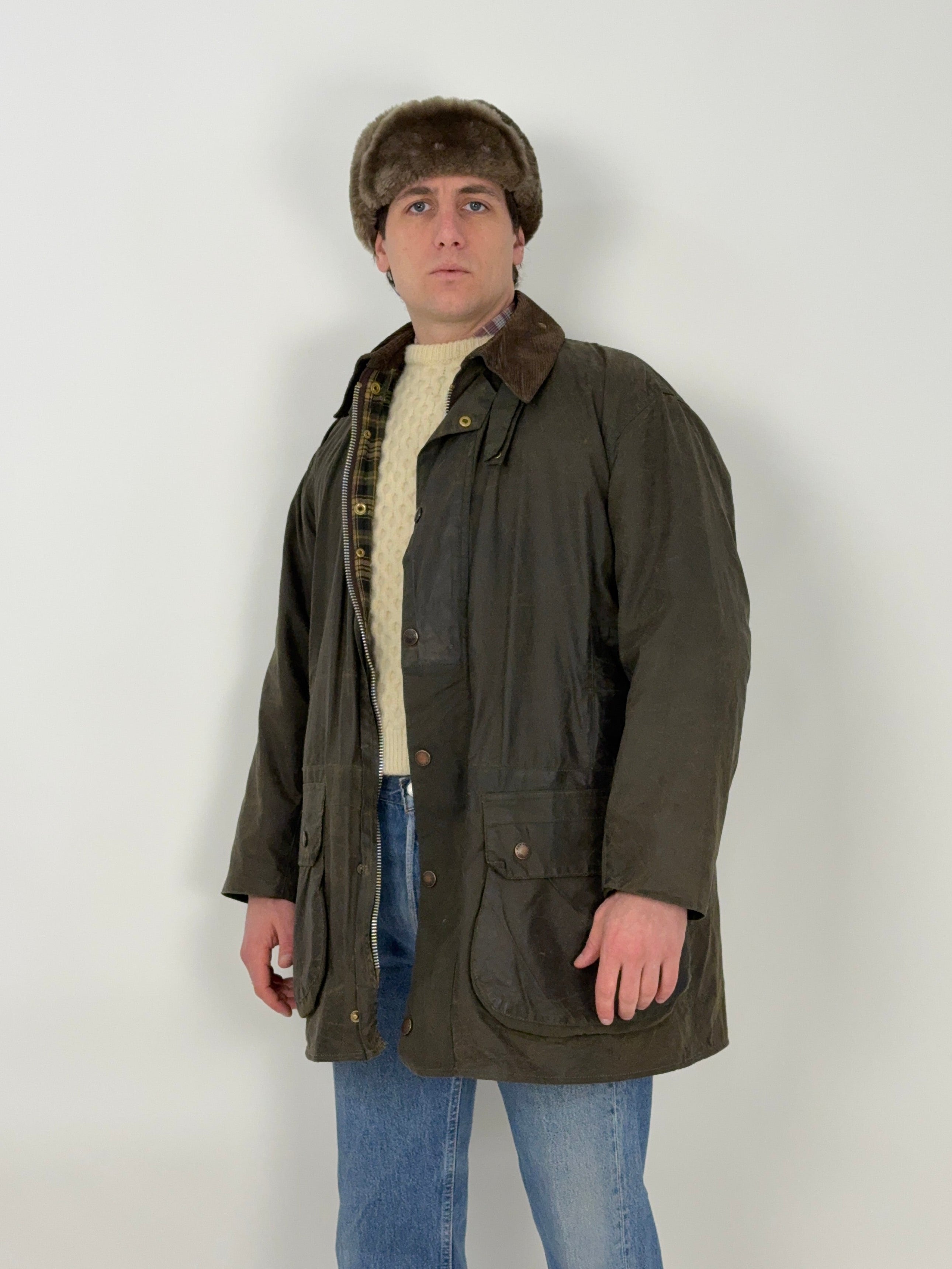 Giacca cerata Barbour Border C42/L - Waxed jacket Verde