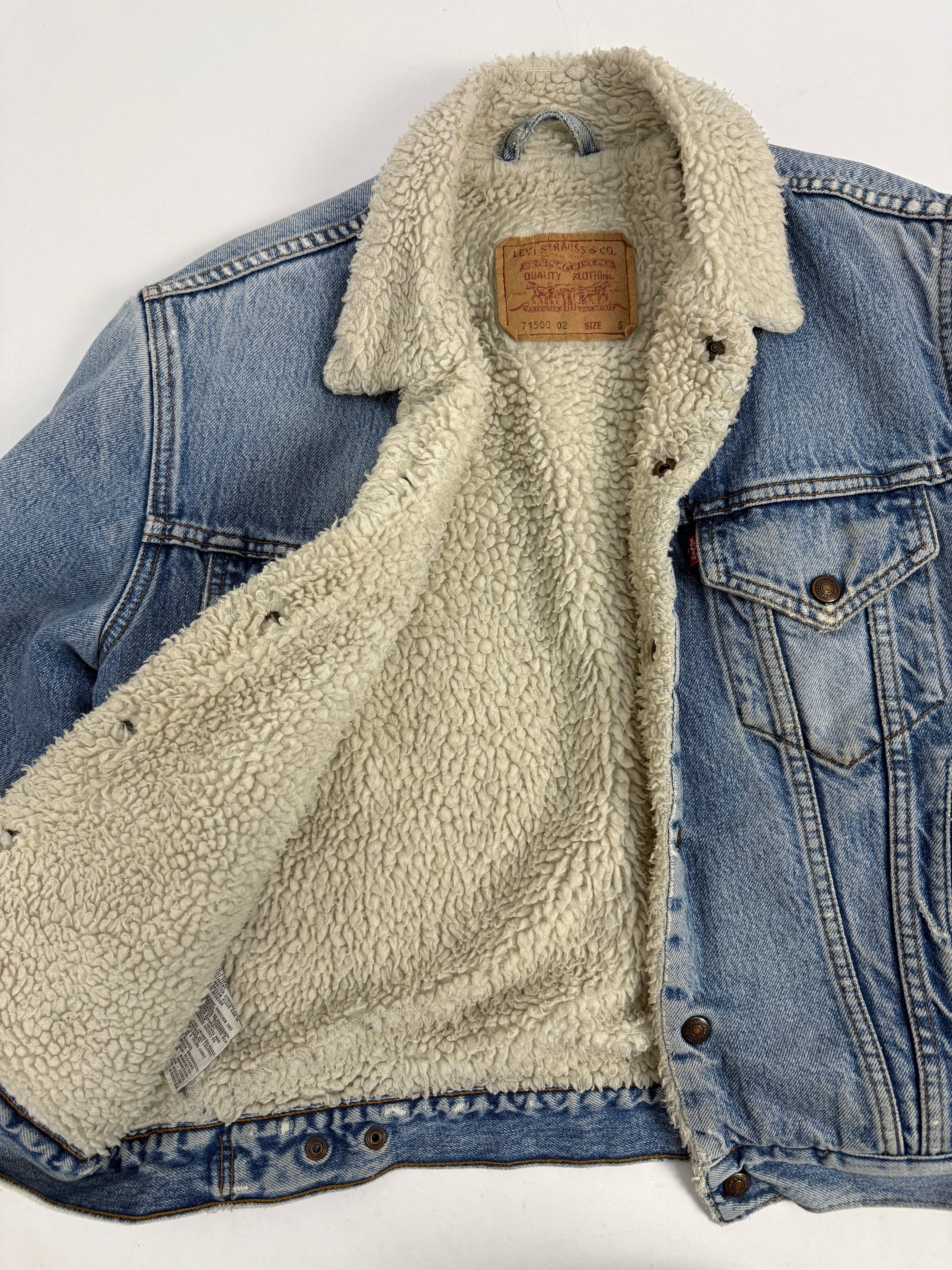 Levi's 71500 02 sherpa trucker denim jacket vintage