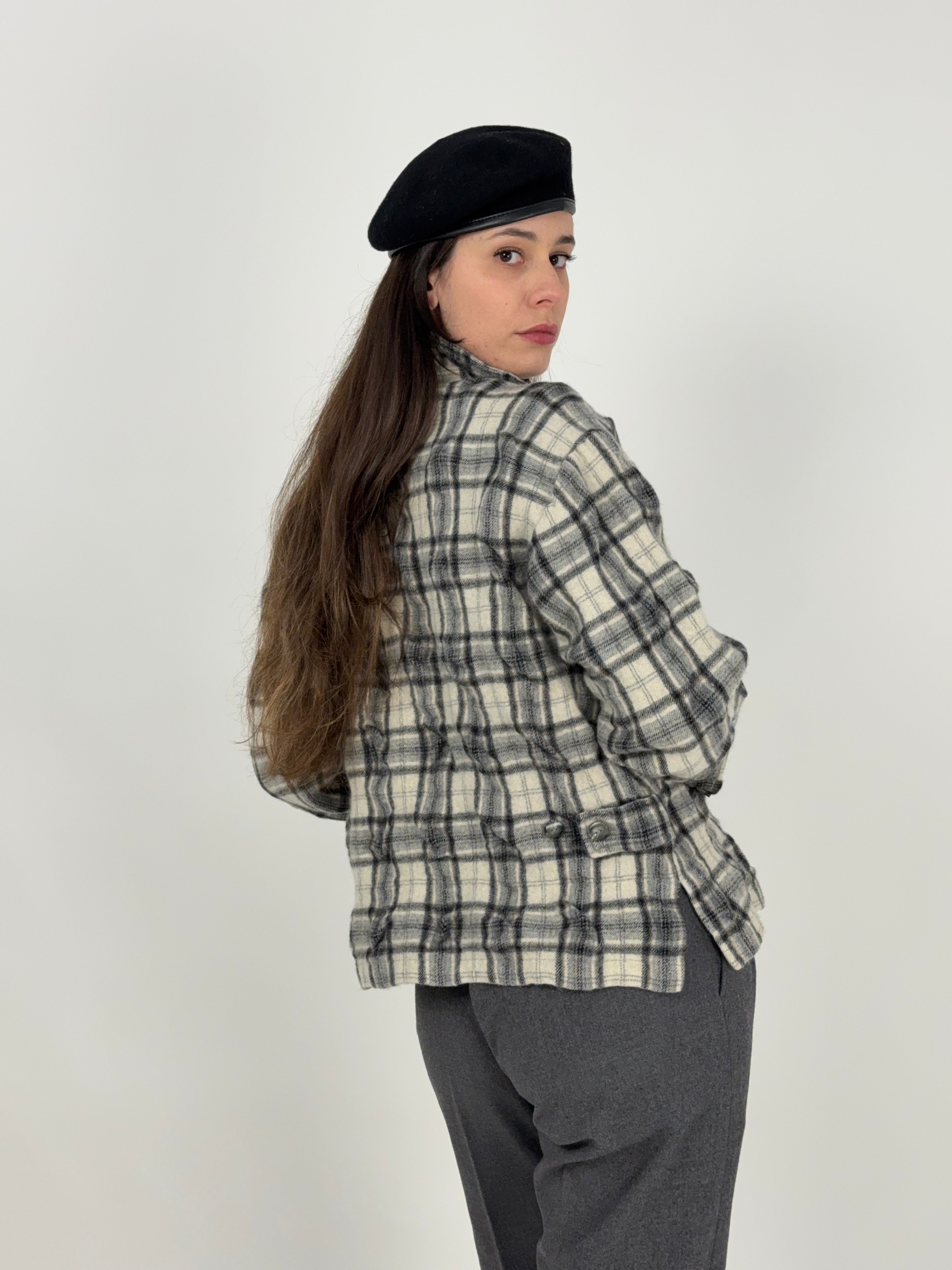 Camicia in flanella di lana a quadri