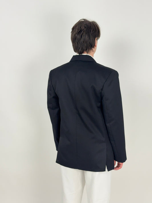 Giacca sartoriale con dettagli in velluto