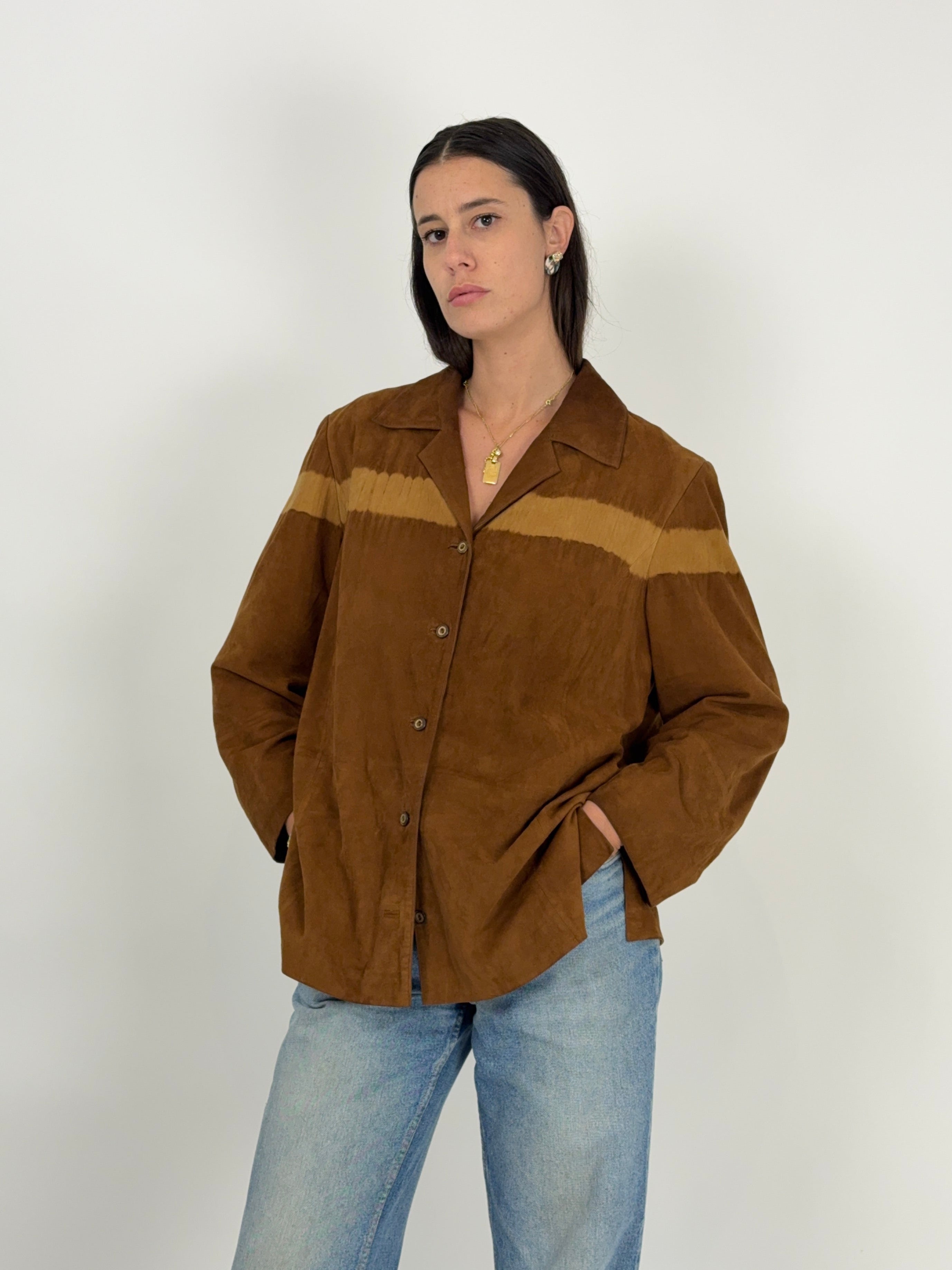 Camicia giacca in camoscio - Marina Sport anni ’80