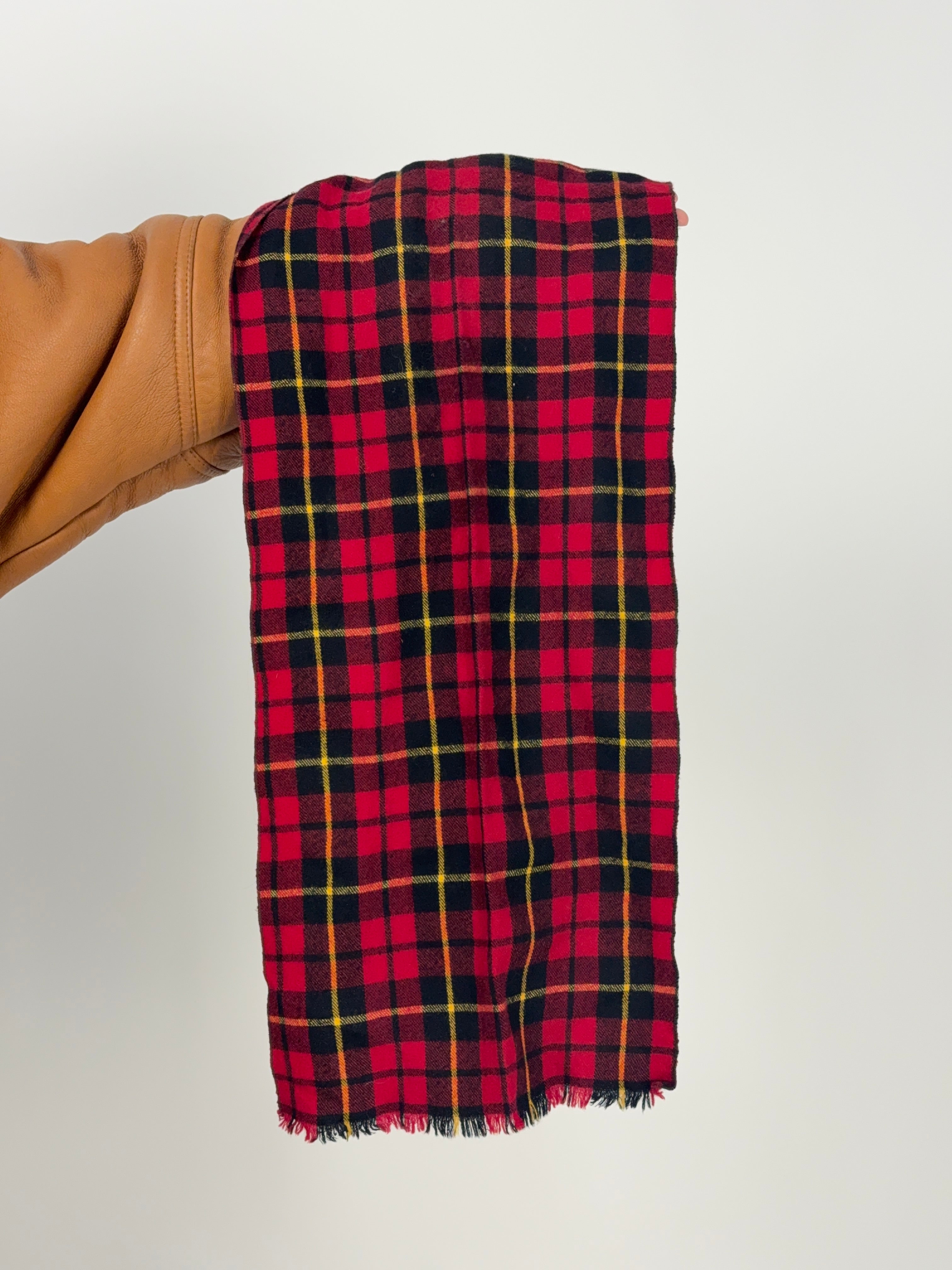 Sciarpa vintage in lana tartan