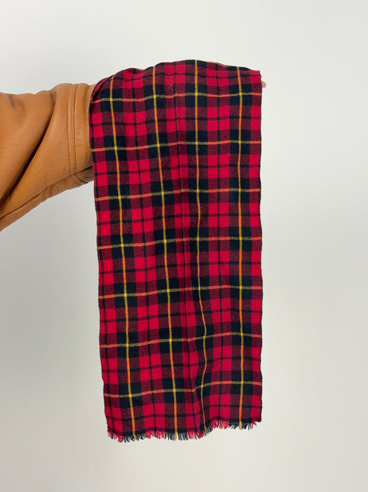 Sciarpa vintage in lana tartan