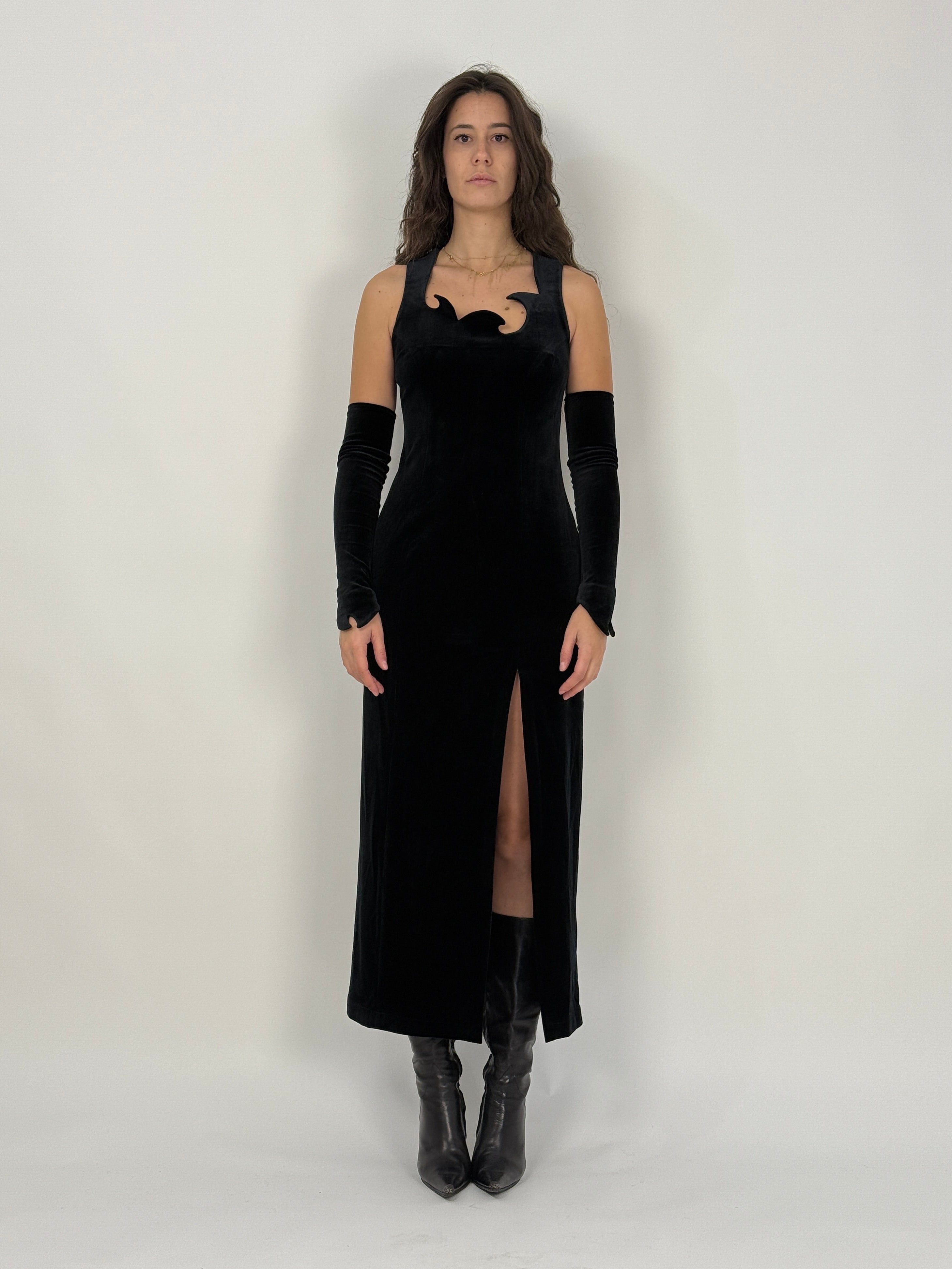 Abito lungo in velluto anni ’90