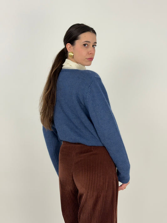 Cardigan jacquard floreale anni ’80