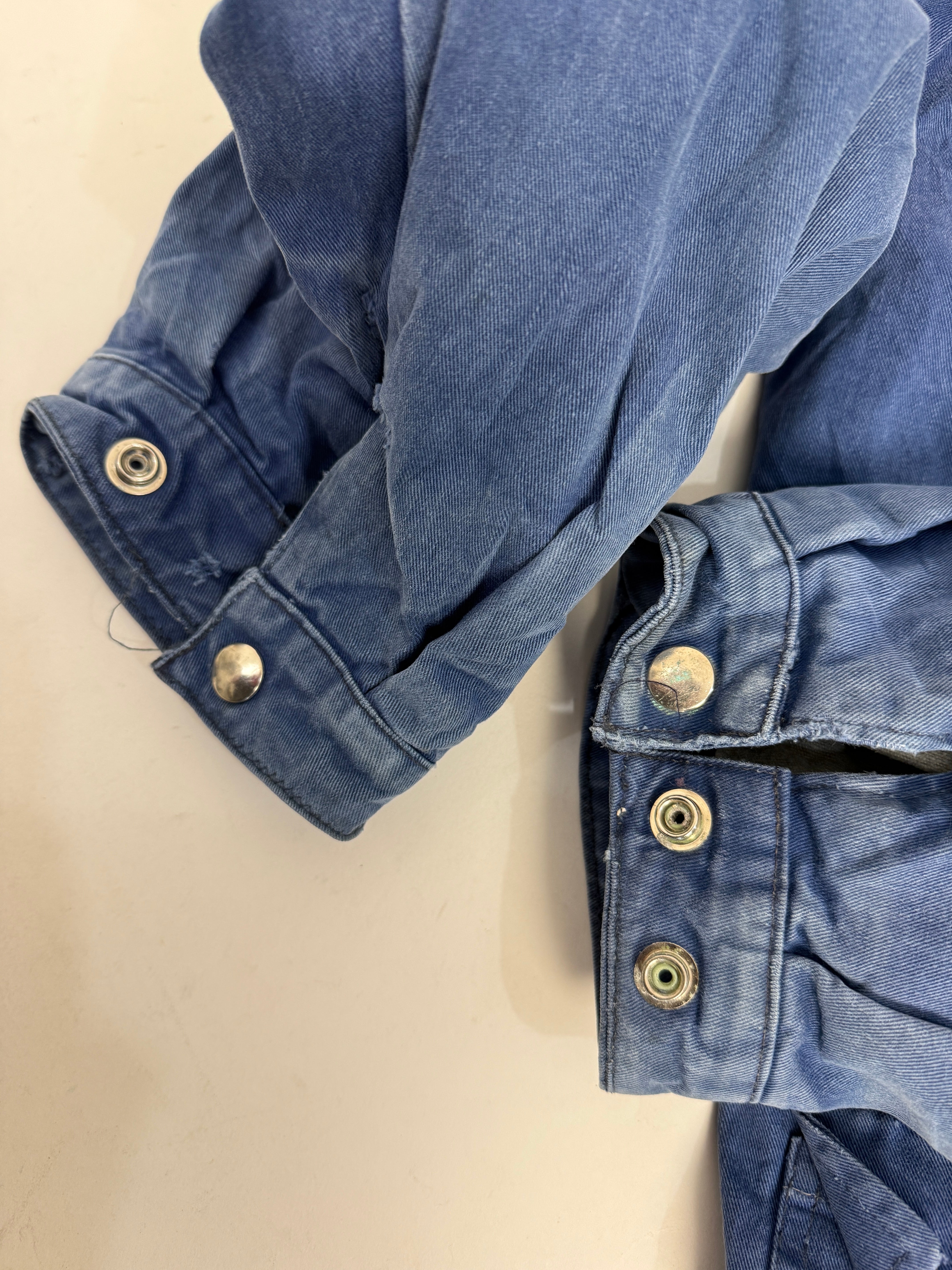 Giacca da lavoro trapuntata in cotone blu vintage