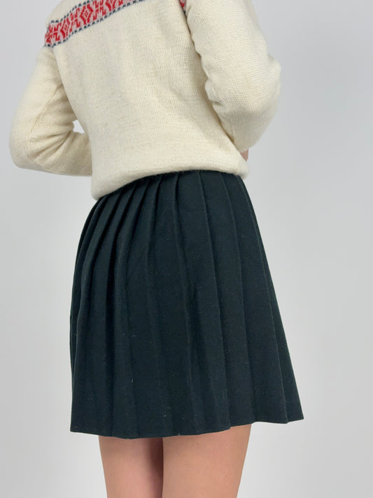 Minigonna plissettata in lana - Made in UK