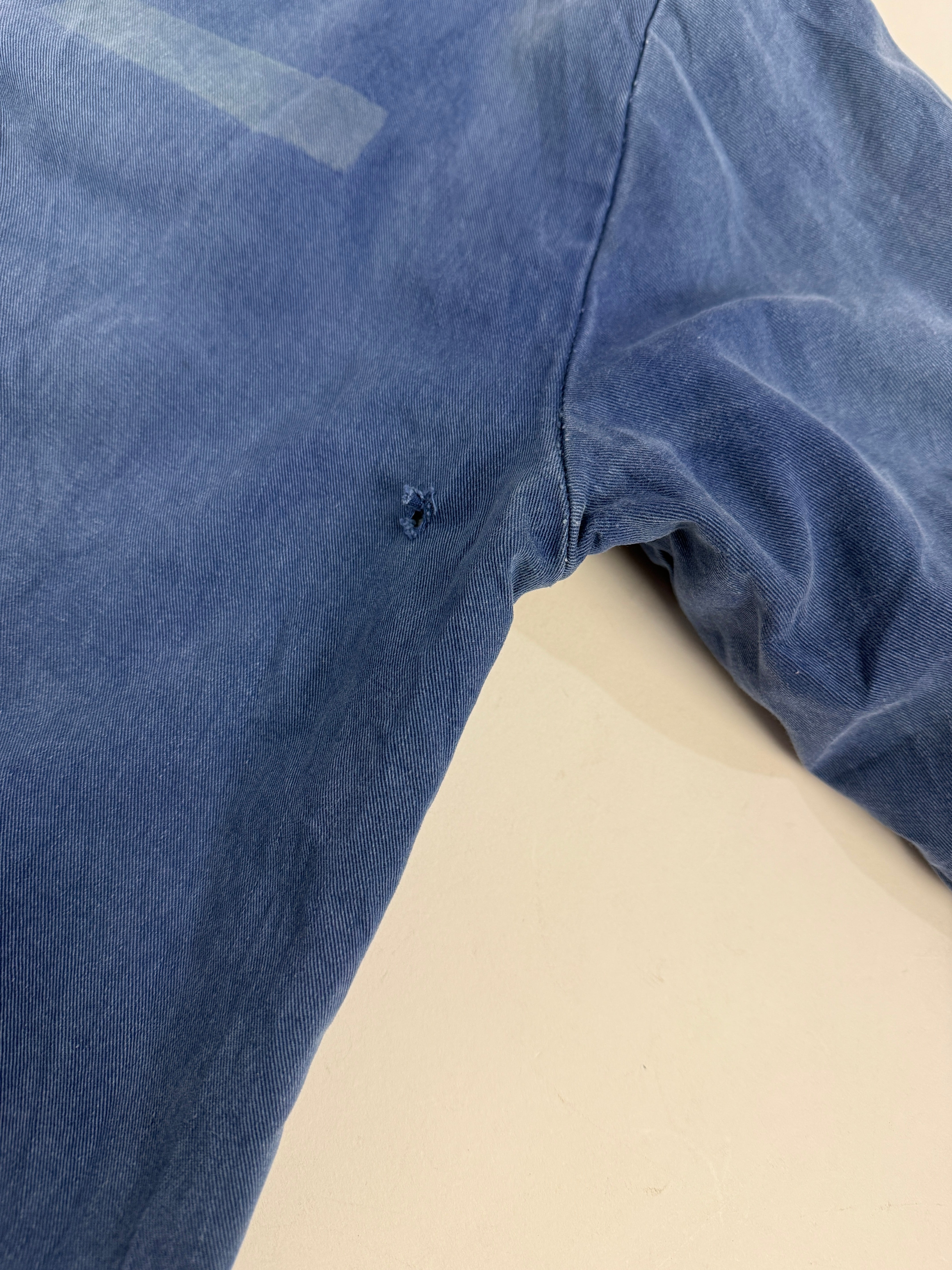 Giacca da lavoro trapuntata in cotone blu vintage