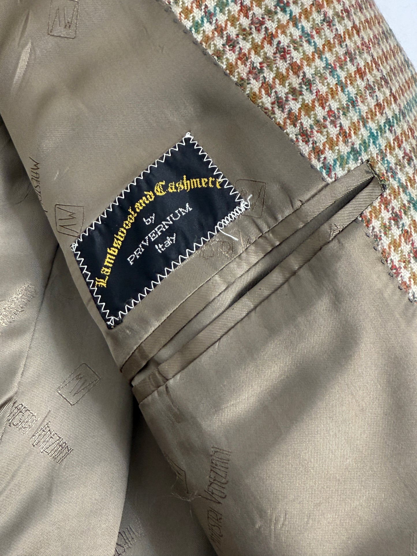 Giacca in lana/cashmere pied de poule Masteri Veneziani