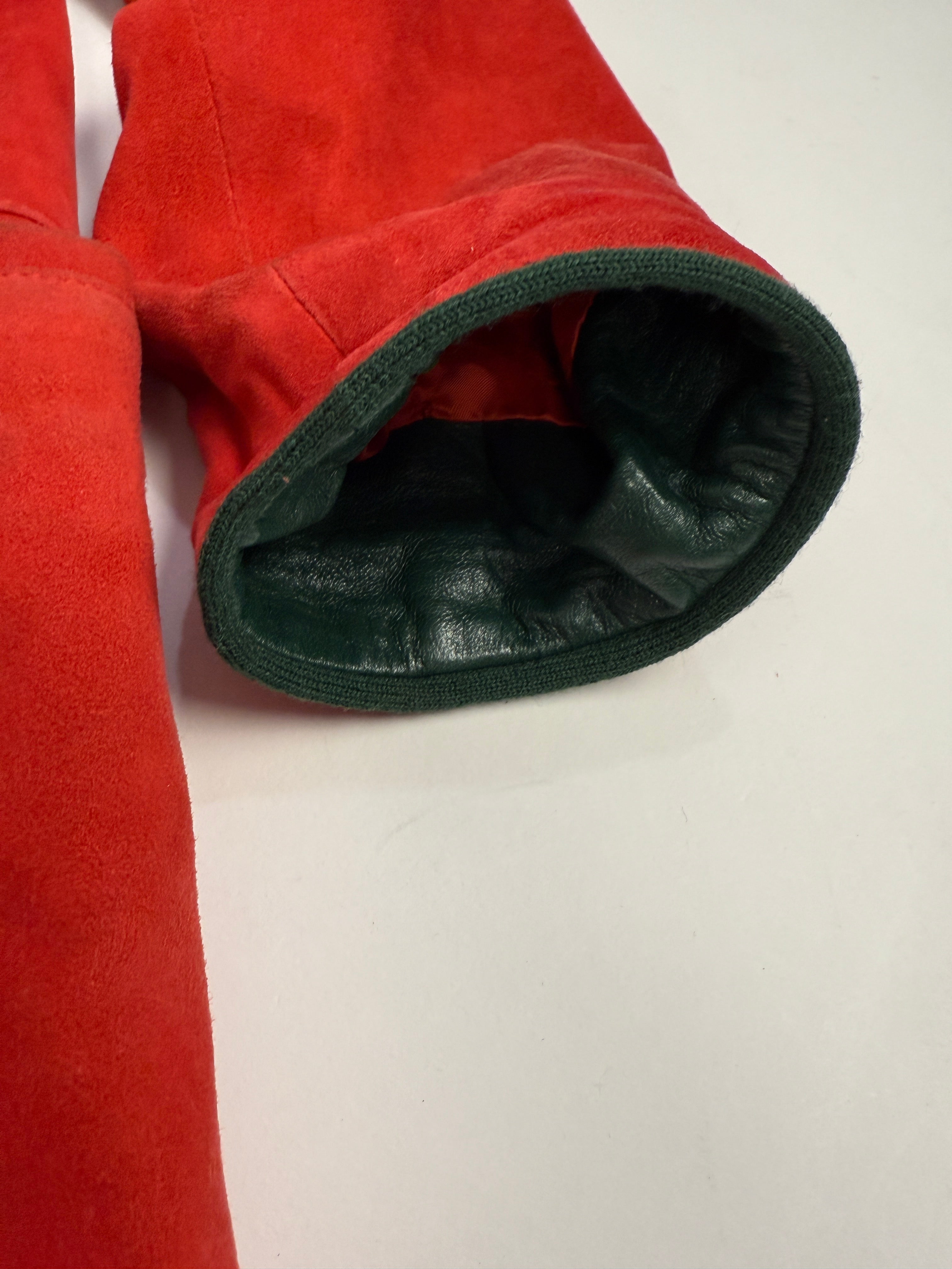 Giacca in camoscio con ricami