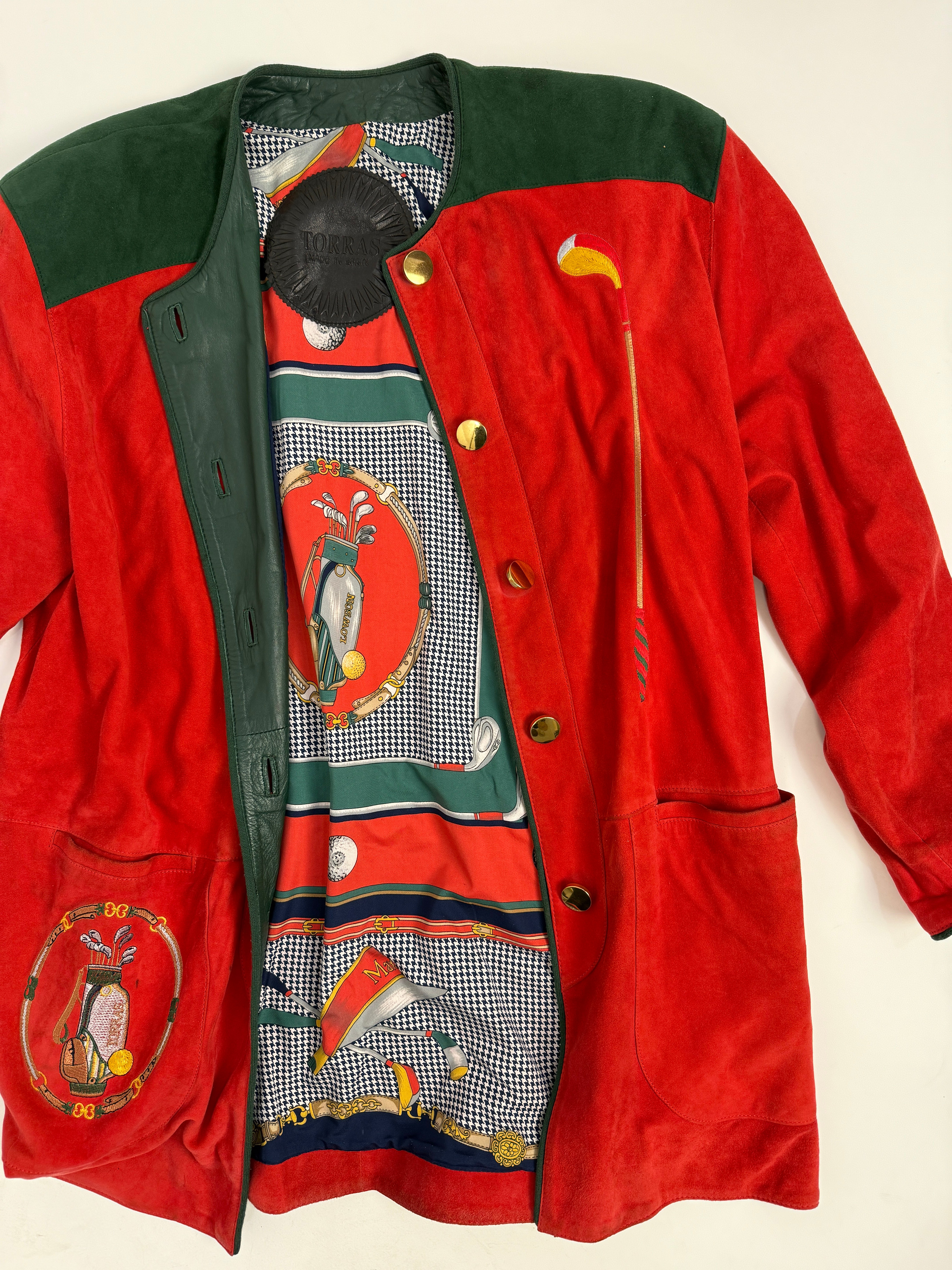 Giacca in camoscio con ricami