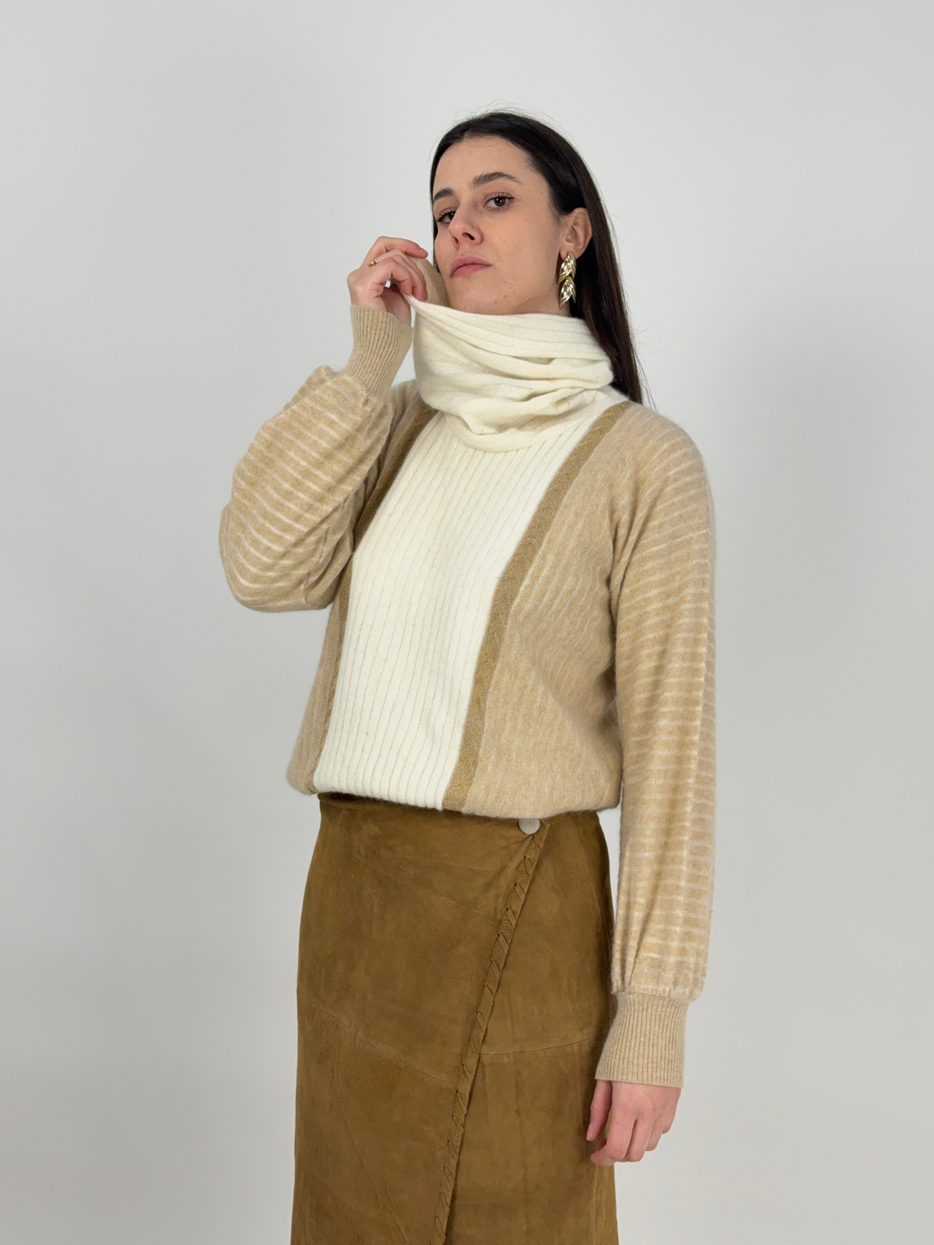 Maglione vintage a collo alto